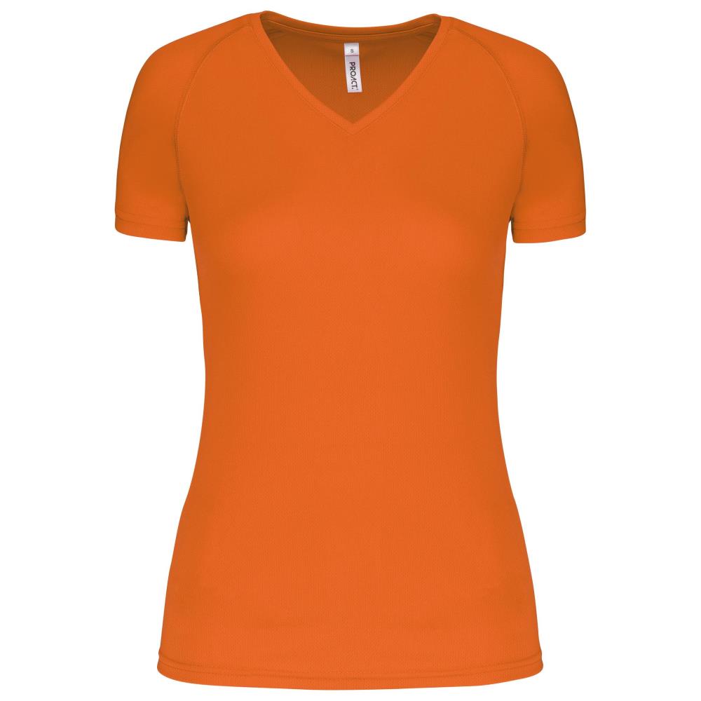 Dames Sport-t-shirt V-hals