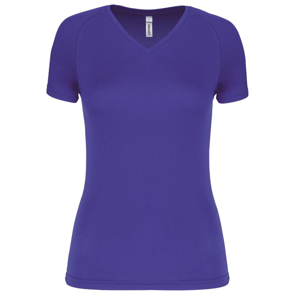 Dames Sport-t-shirt V-hals