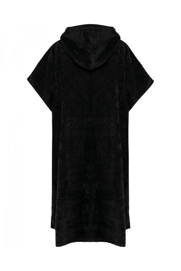 Uniseks poncho met capuchon van badstof