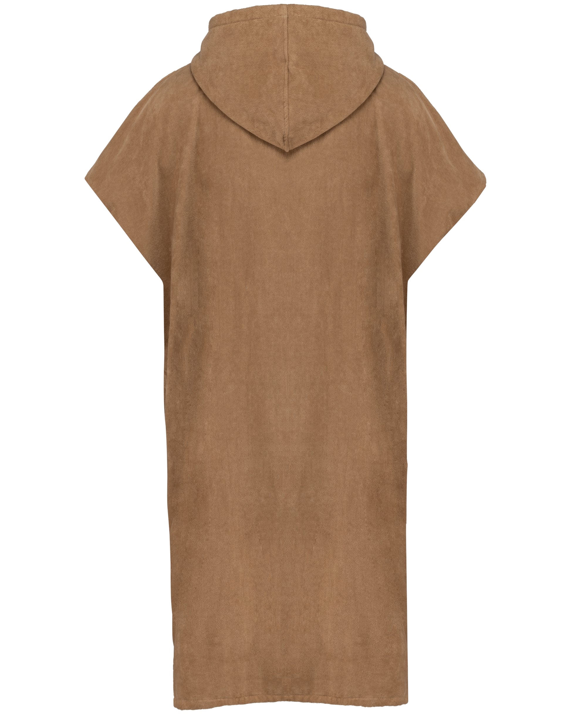 Uniseks poncho met capuchon van badstof