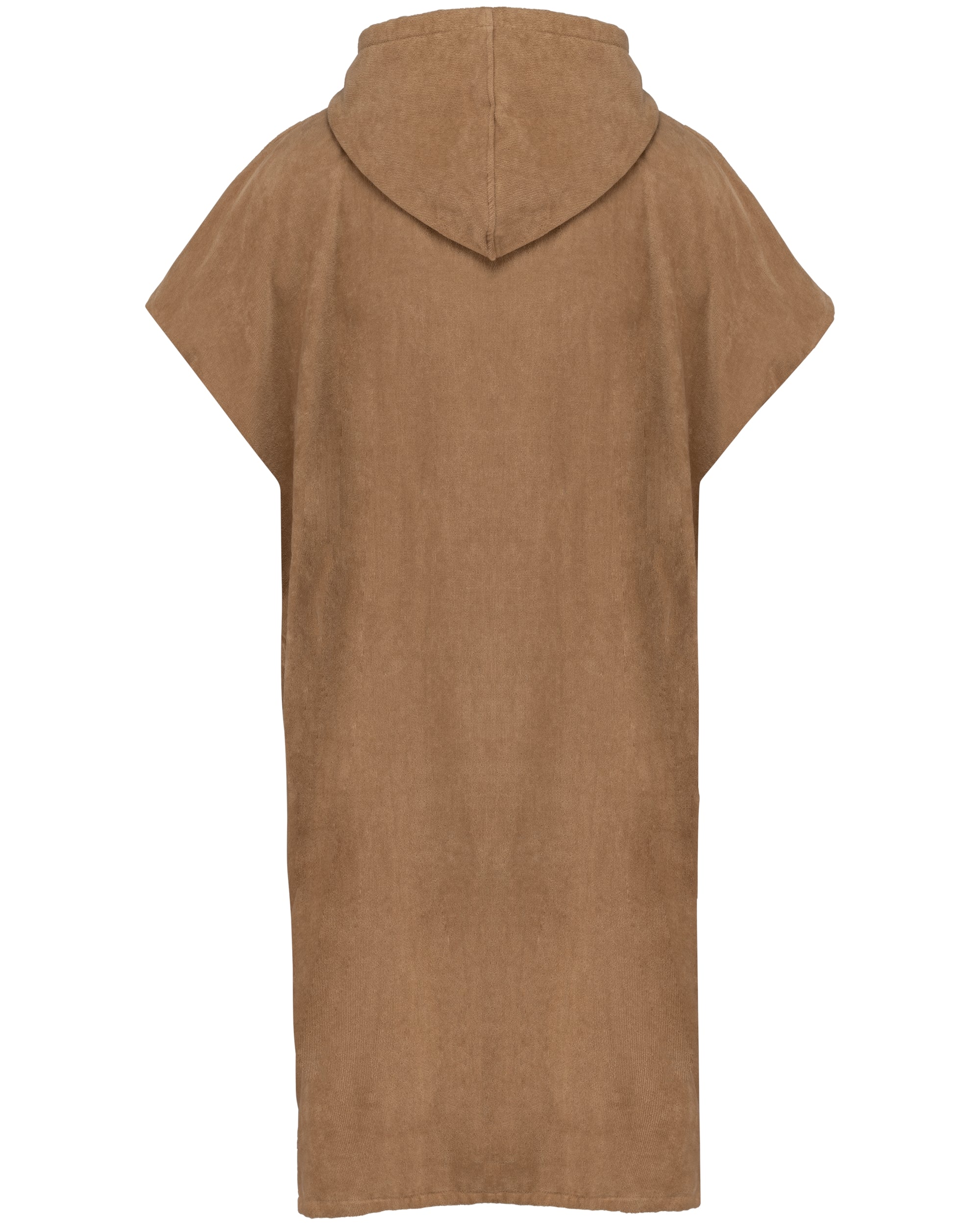 Uniseks poncho met capuchon van badstof