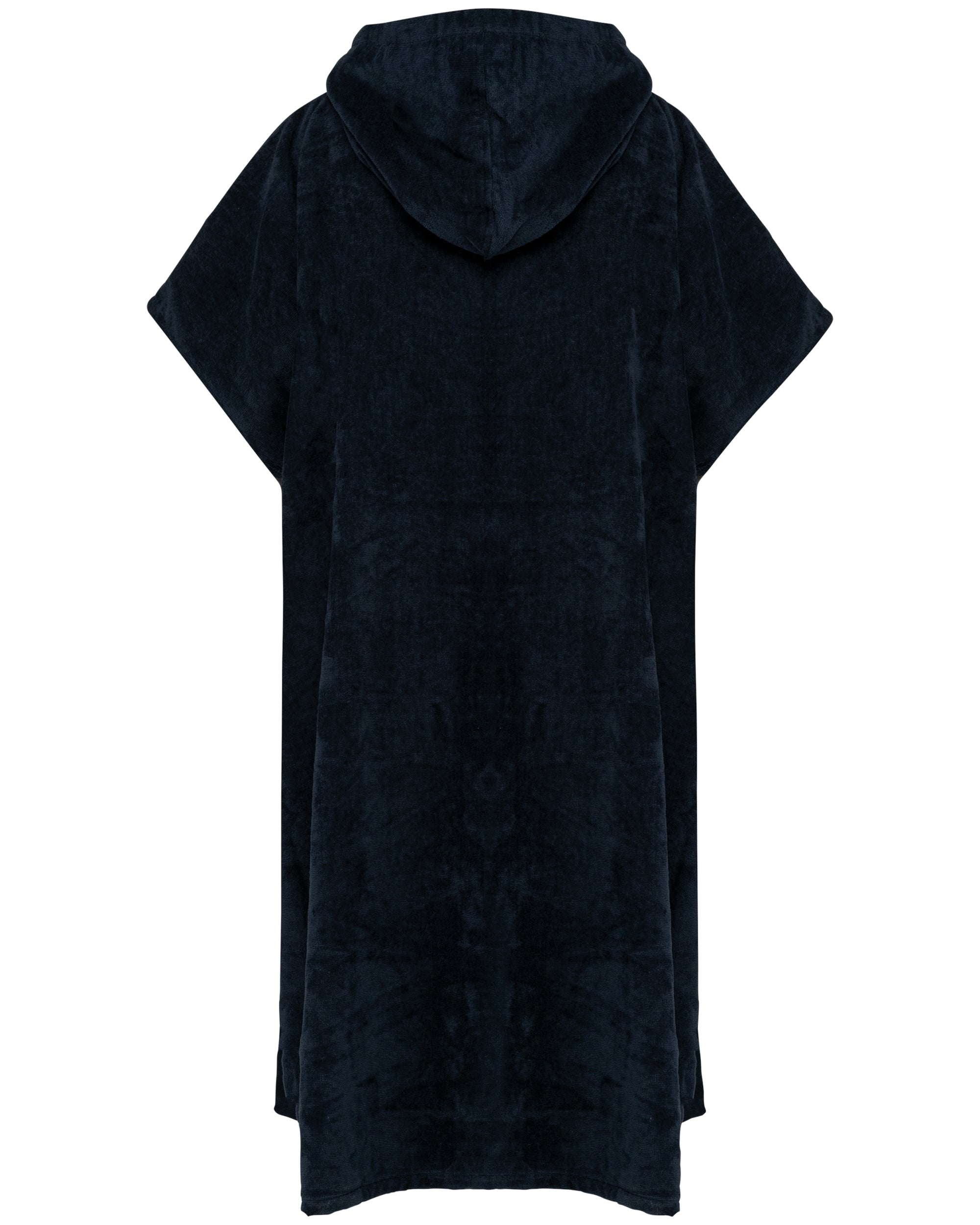 Uniseks poncho met capuchon van badstof