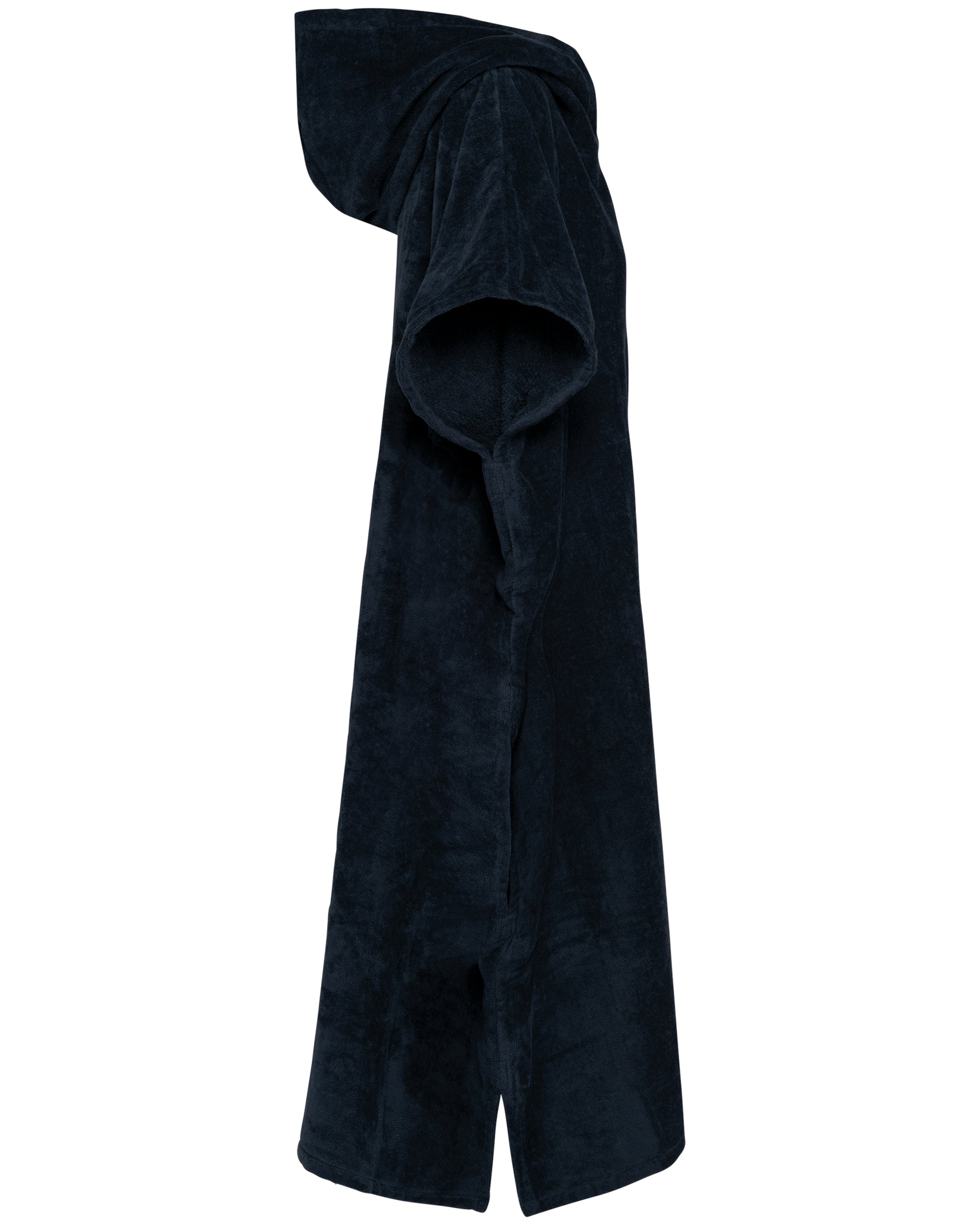 Uniseks poncho met capuchon van badstof