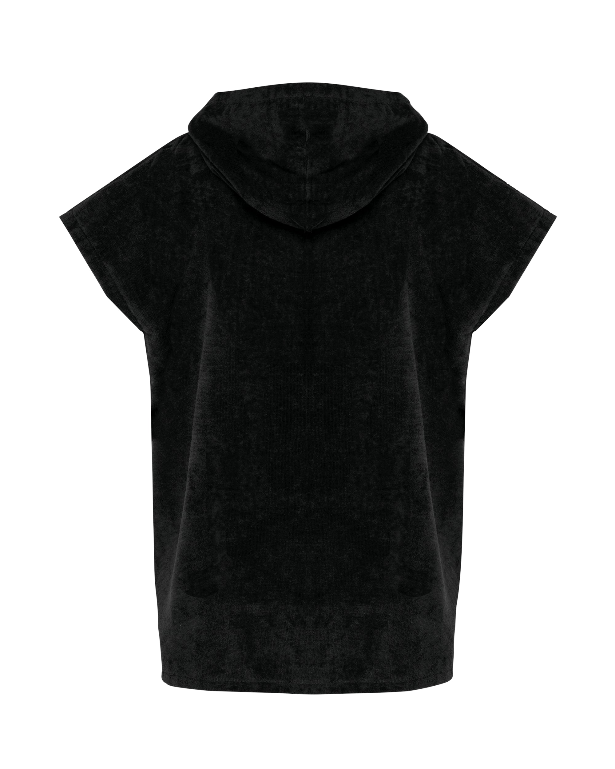 Kinderponcho met capuchon van badstof