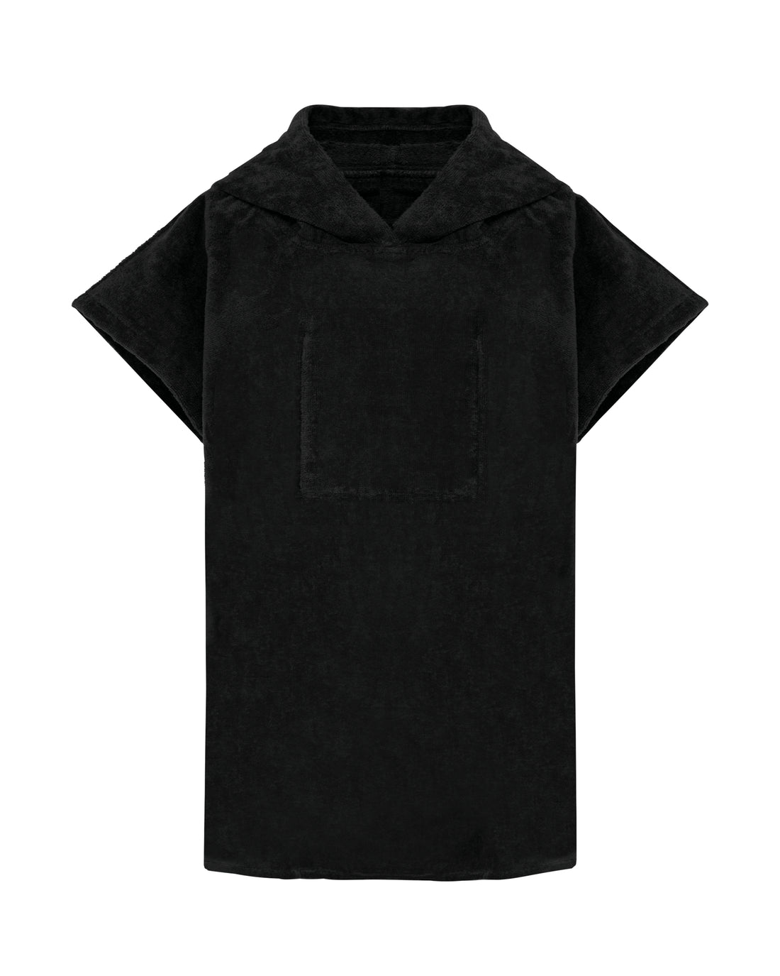 Kinderponcho met capuchon van badstof