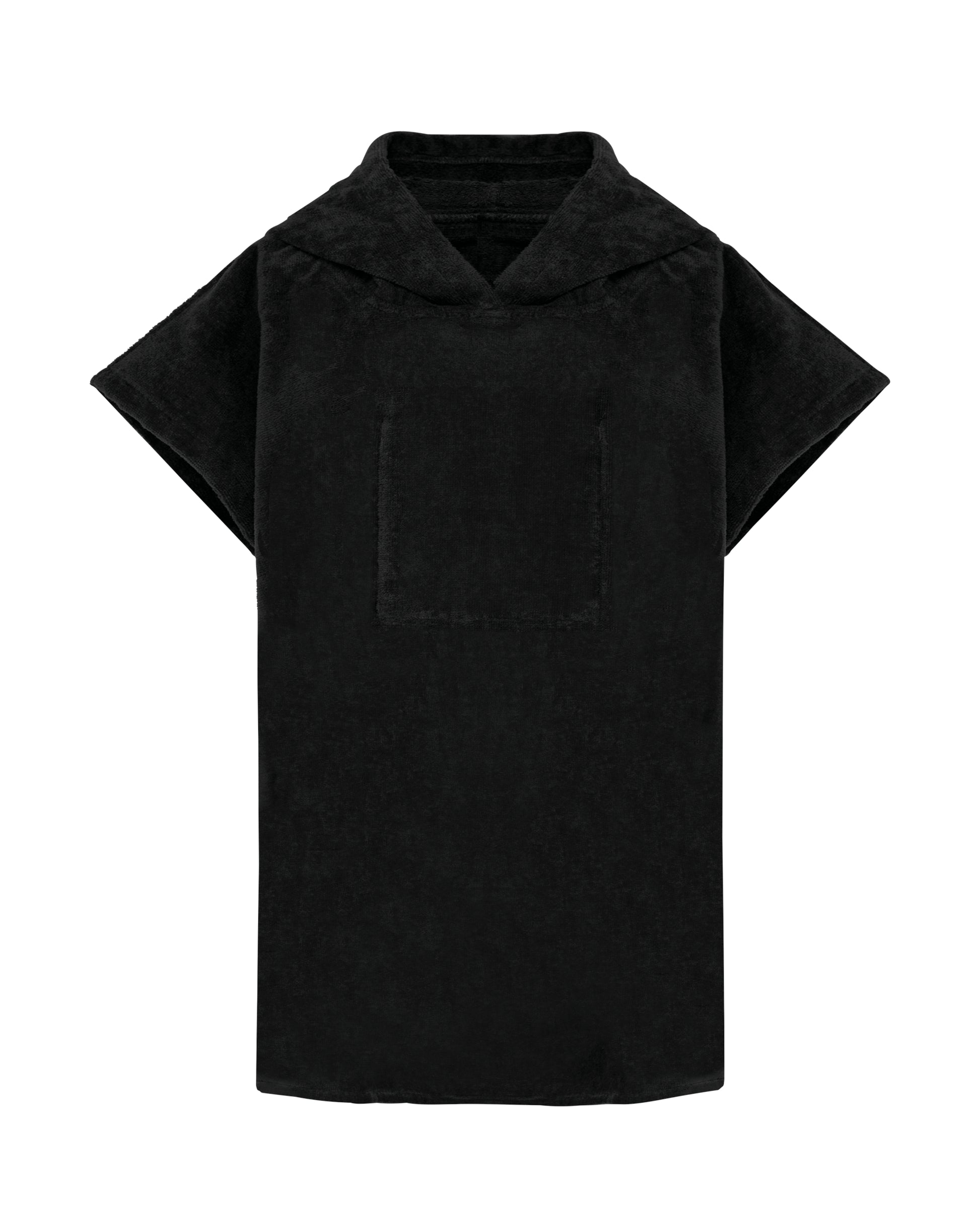 Kinderponcho met capuchon van badstof