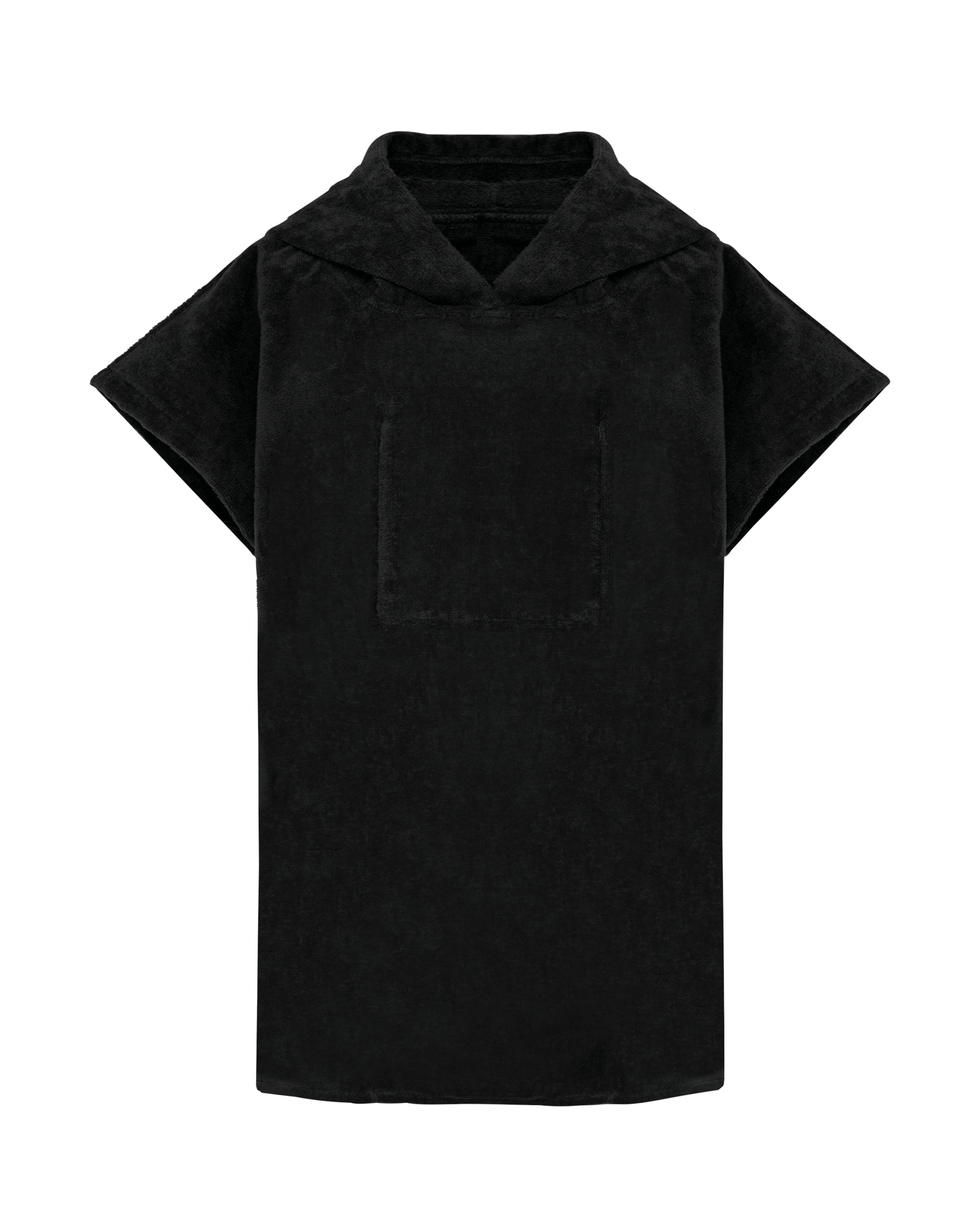 Kinderponcho met capuchon van badstof