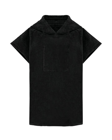 Kinderponcho met capuchon van badstof