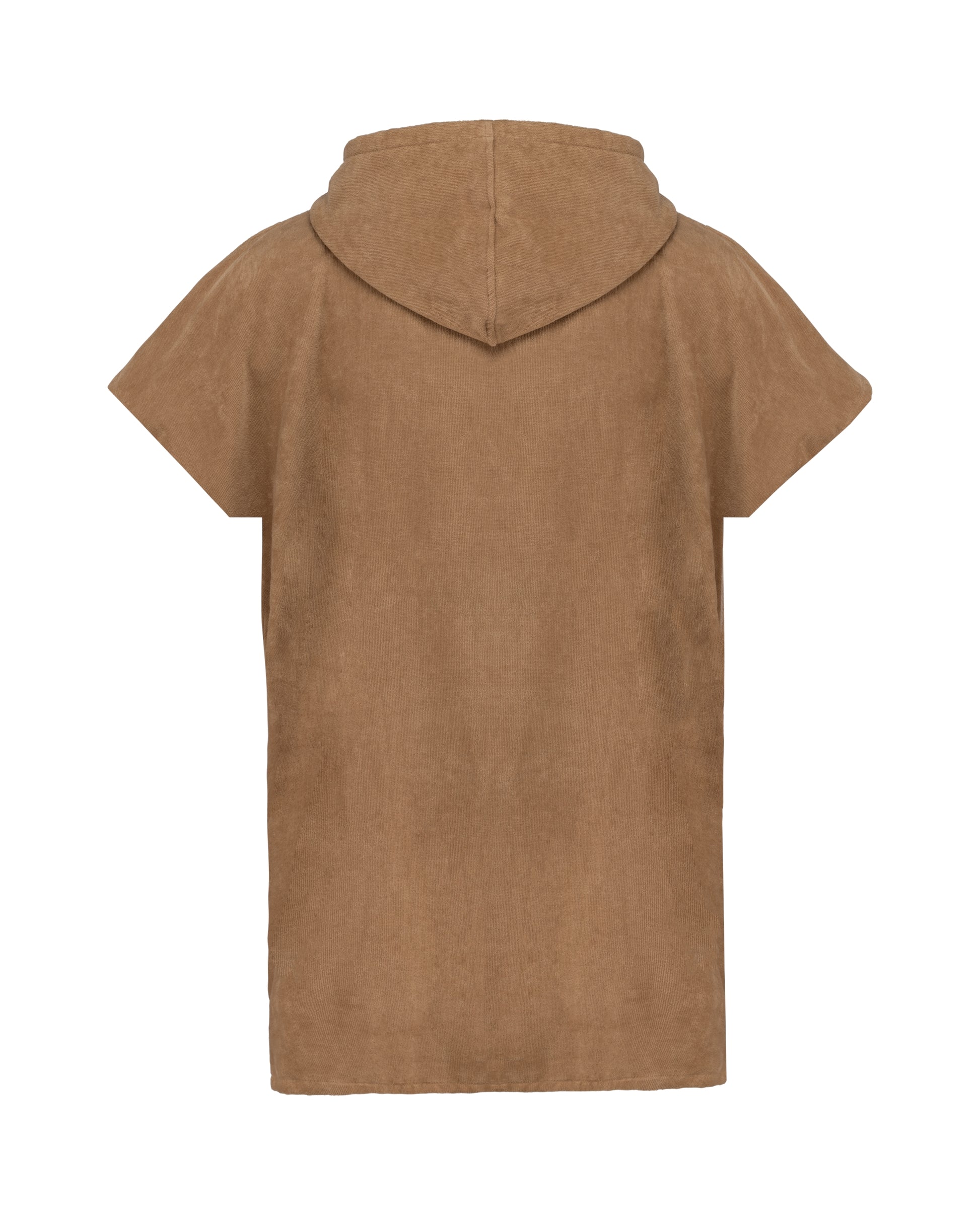Kinderponcho met capuchon van badstof