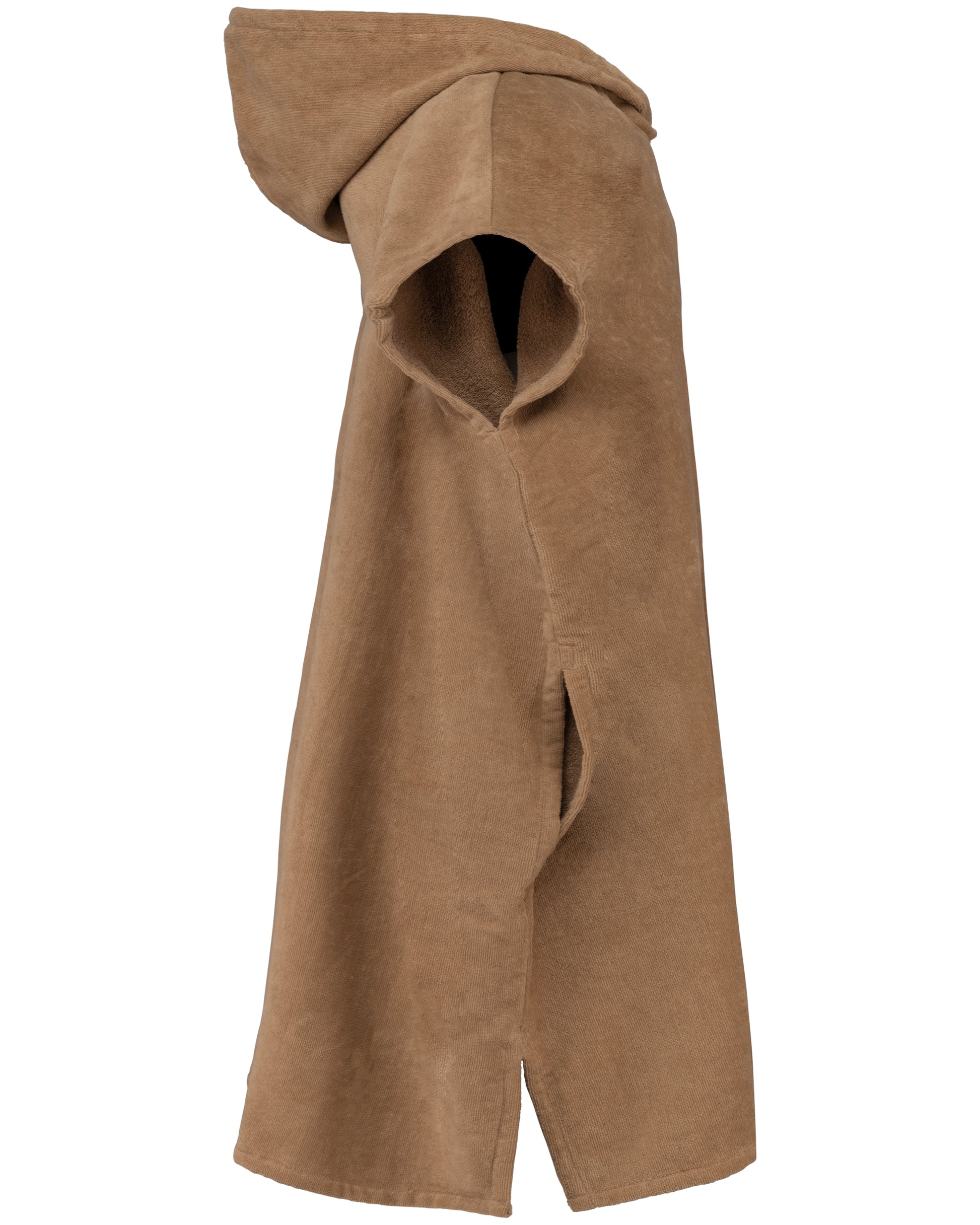 Kinderponcho met capuchon van badstof