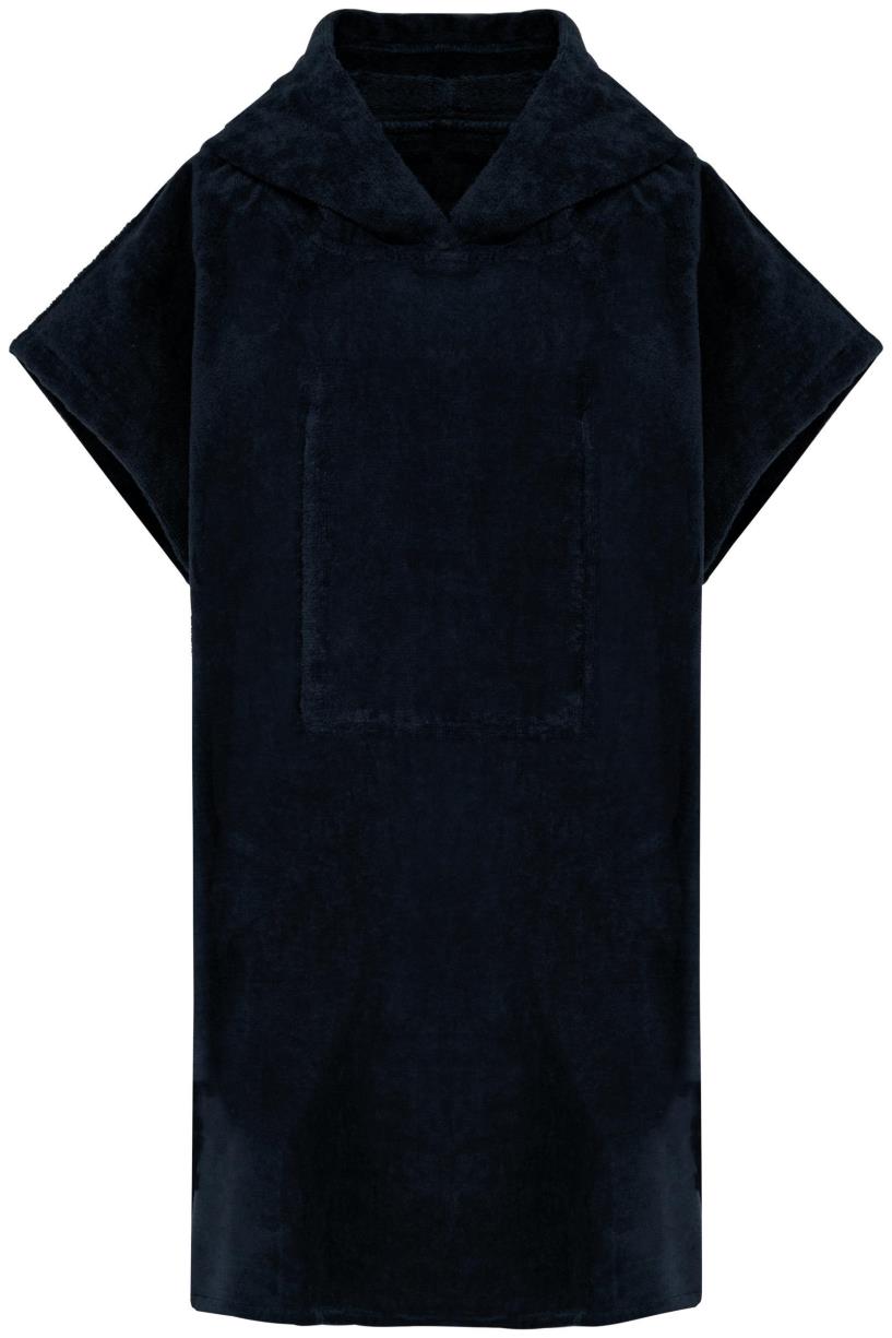 Kinderponcho met capuchon van badstof