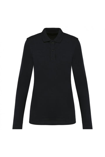 Supima® damespolo lange mouwen
