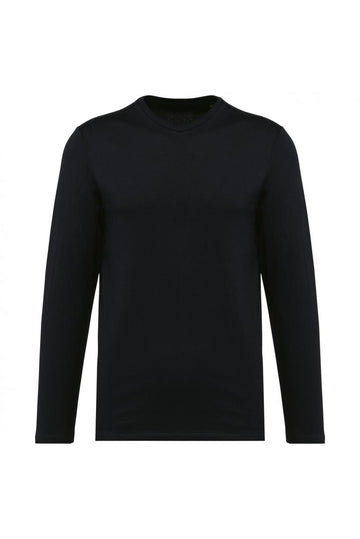 Supima® heren-T-shirt ronde hals lange mouwen