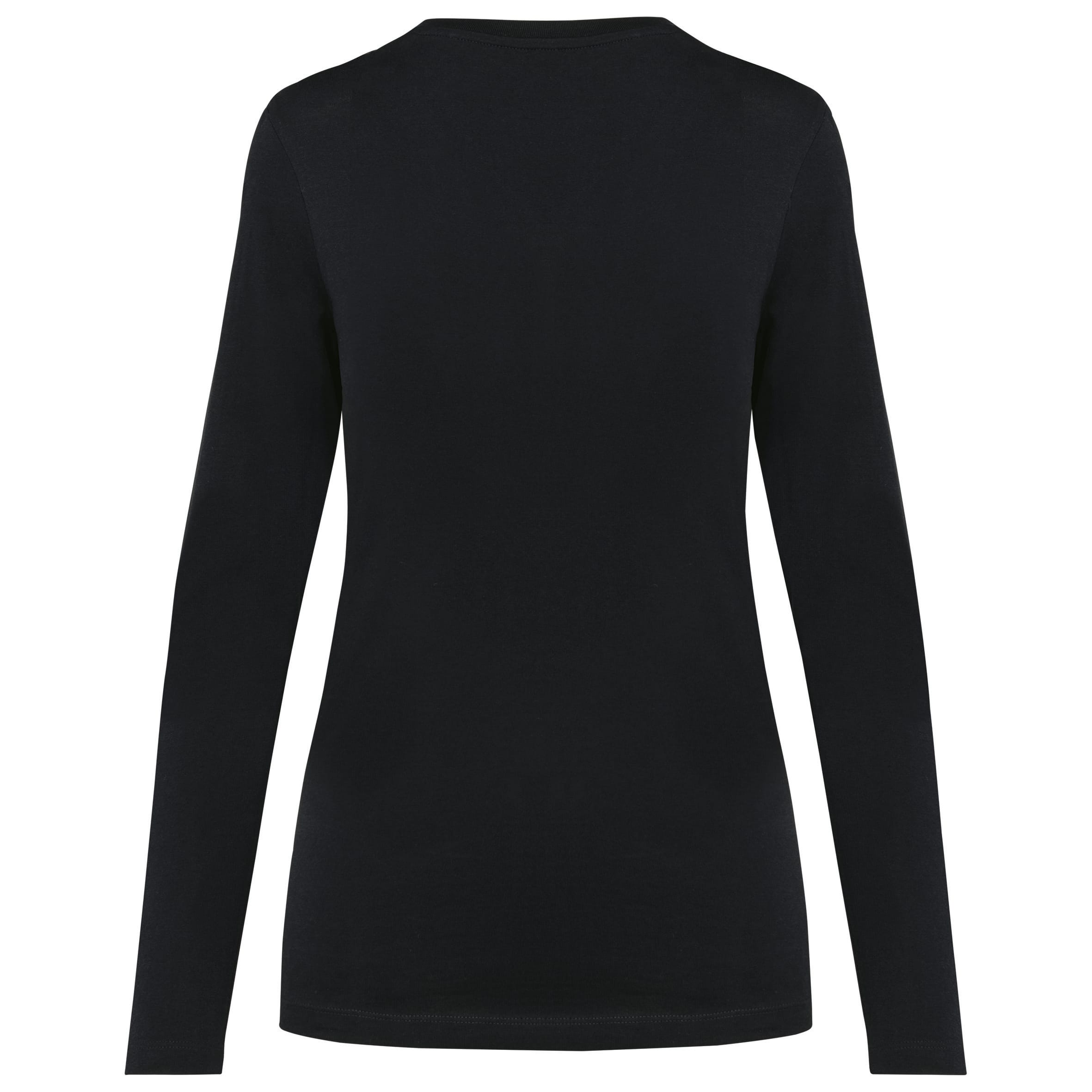 Supima® dames-T-shirt ronde hals lange mouwen