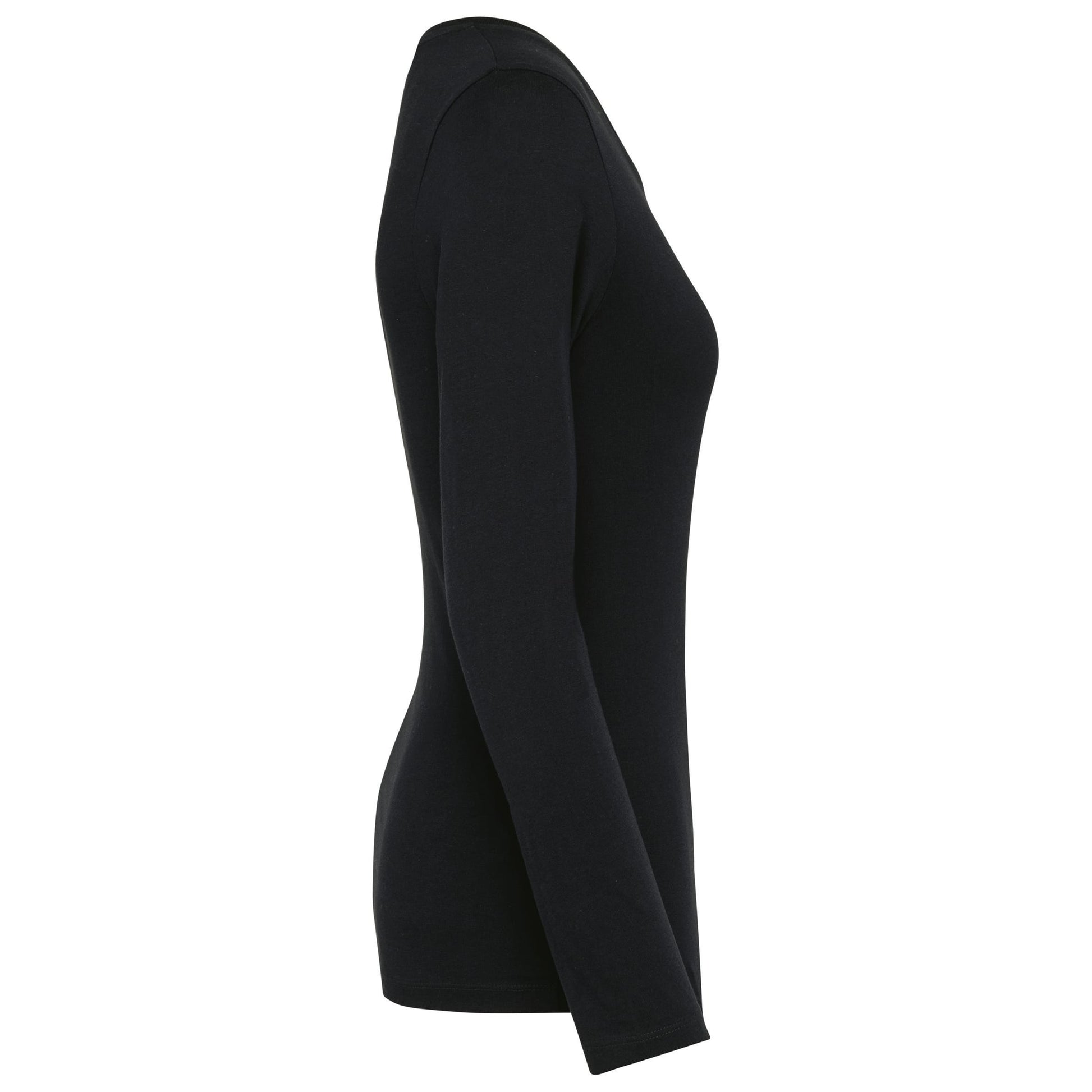 Supima® dames-T-shirt ronde hals lange mouwen