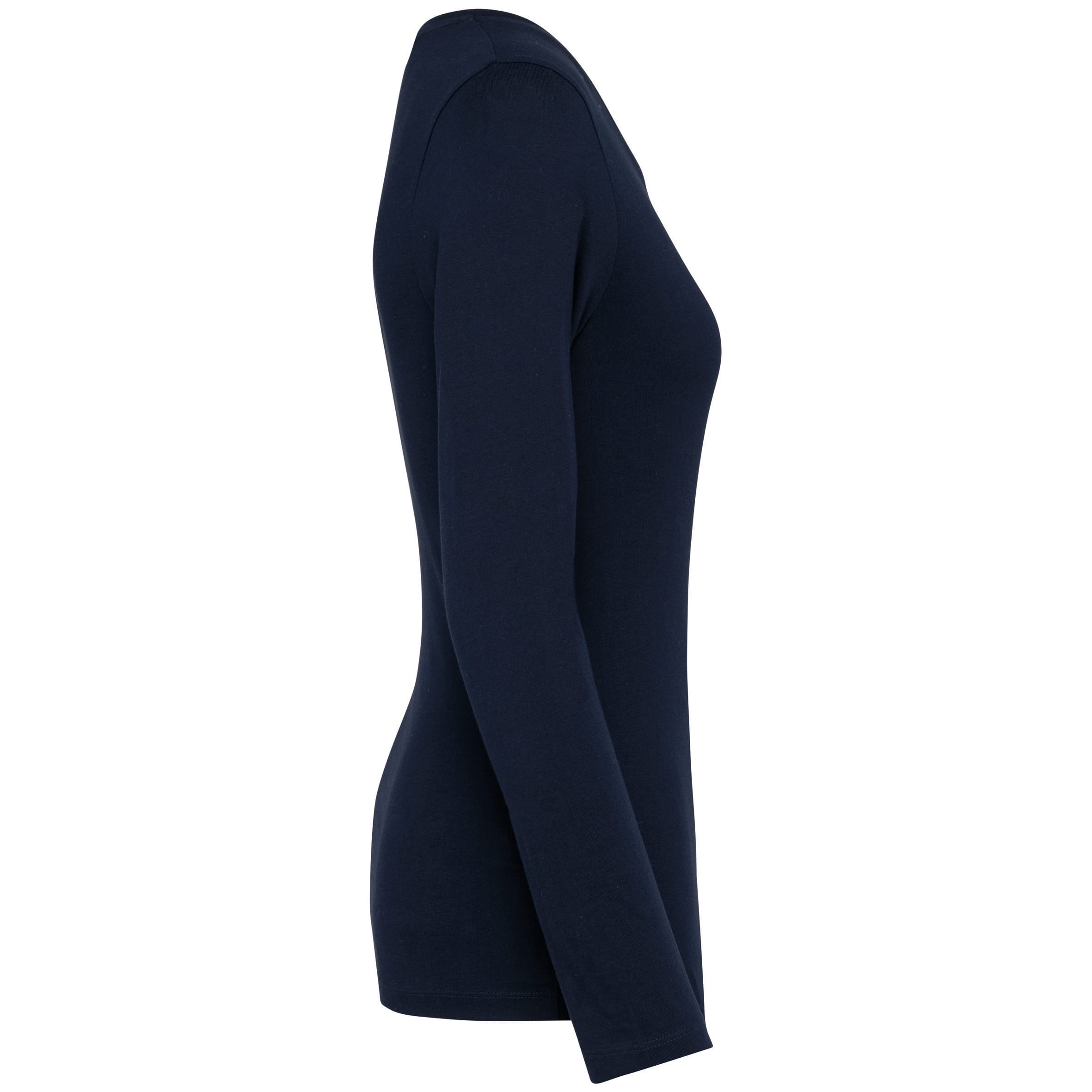 Supima® dames-T-shirt ronde hals lange mouwen