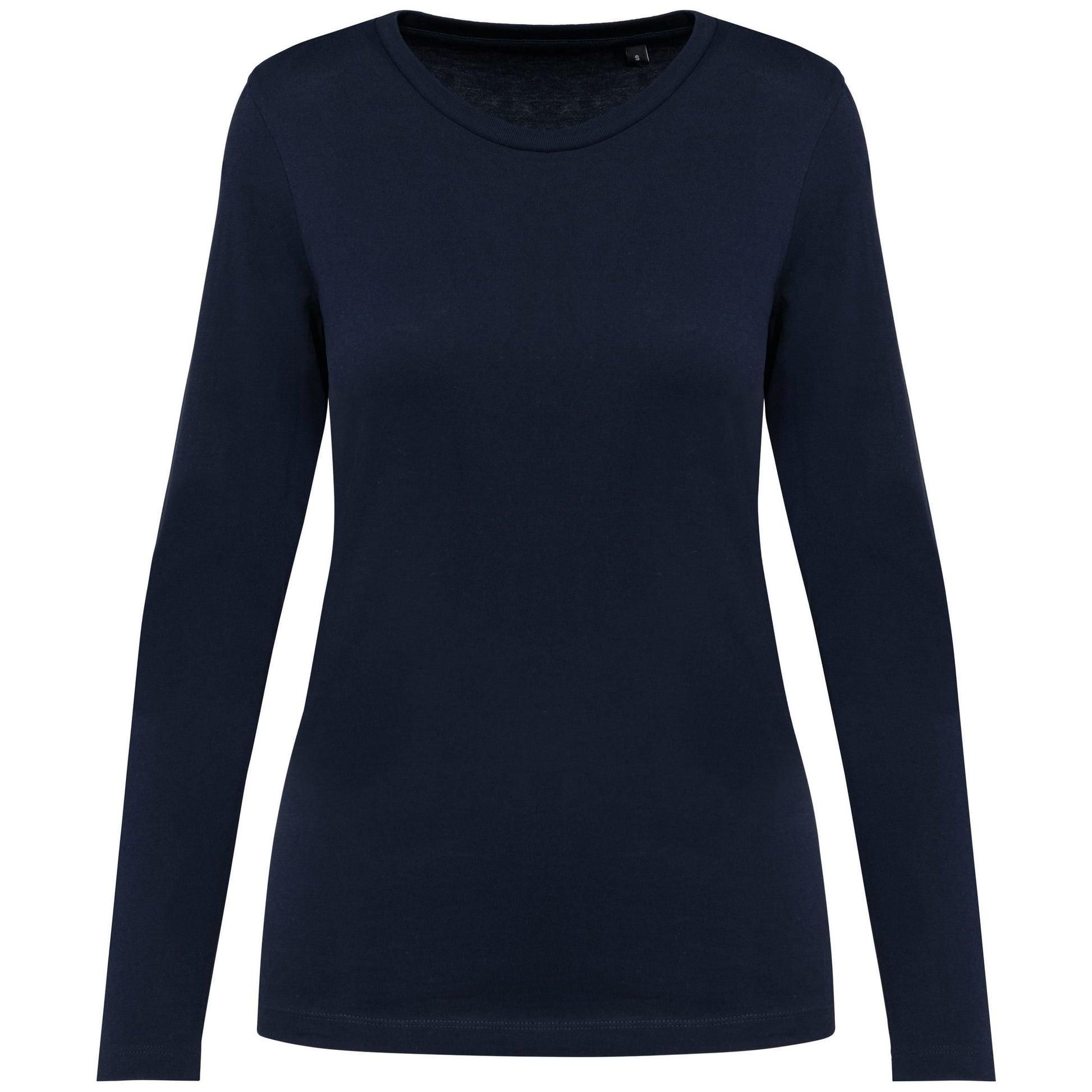 Supima® dames-T-shirt ronde hals lange mouwen