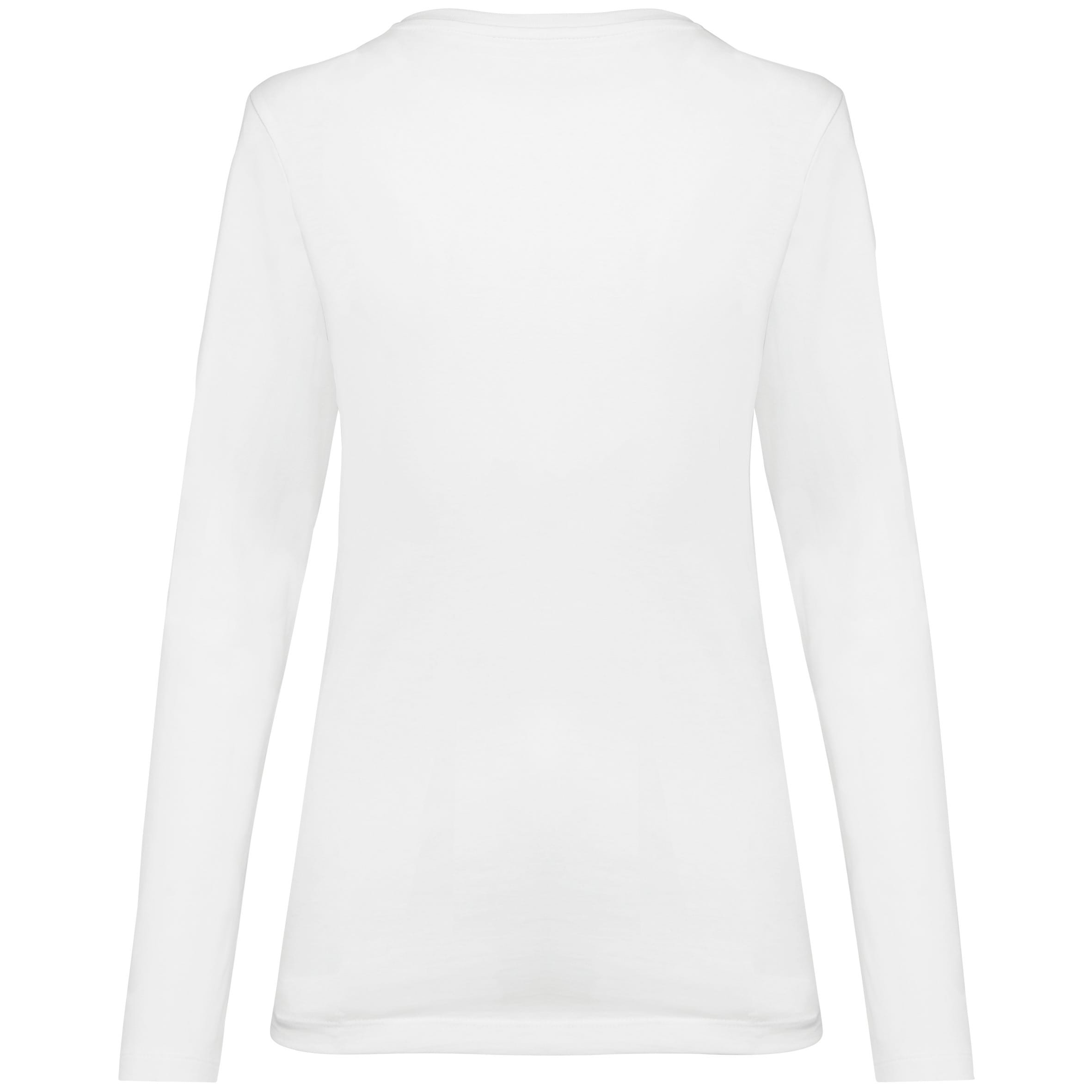 Supima® dames-T-shirt ronde hals lange mouwen