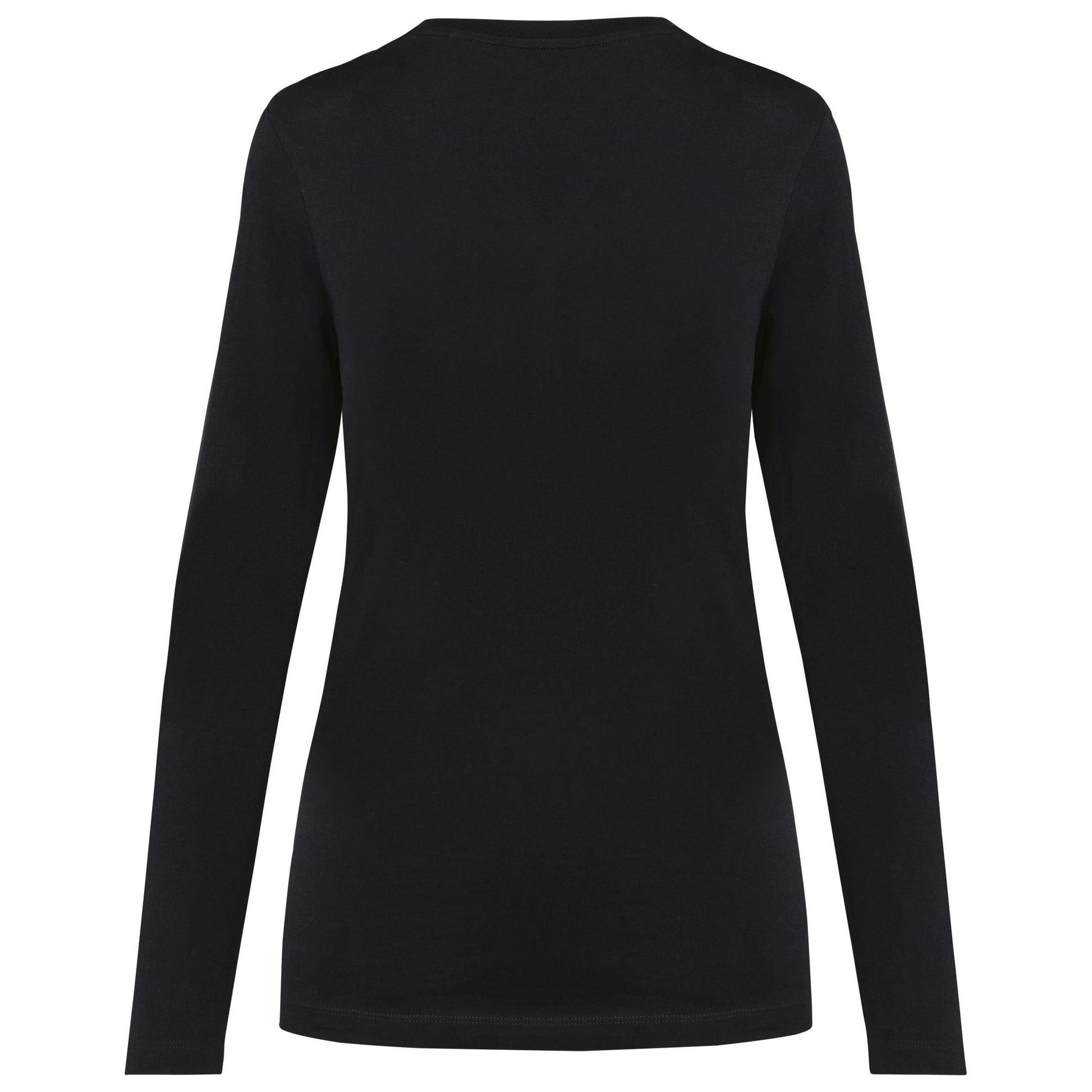 Supima® dames-T-shirt V-hals lange mouwen