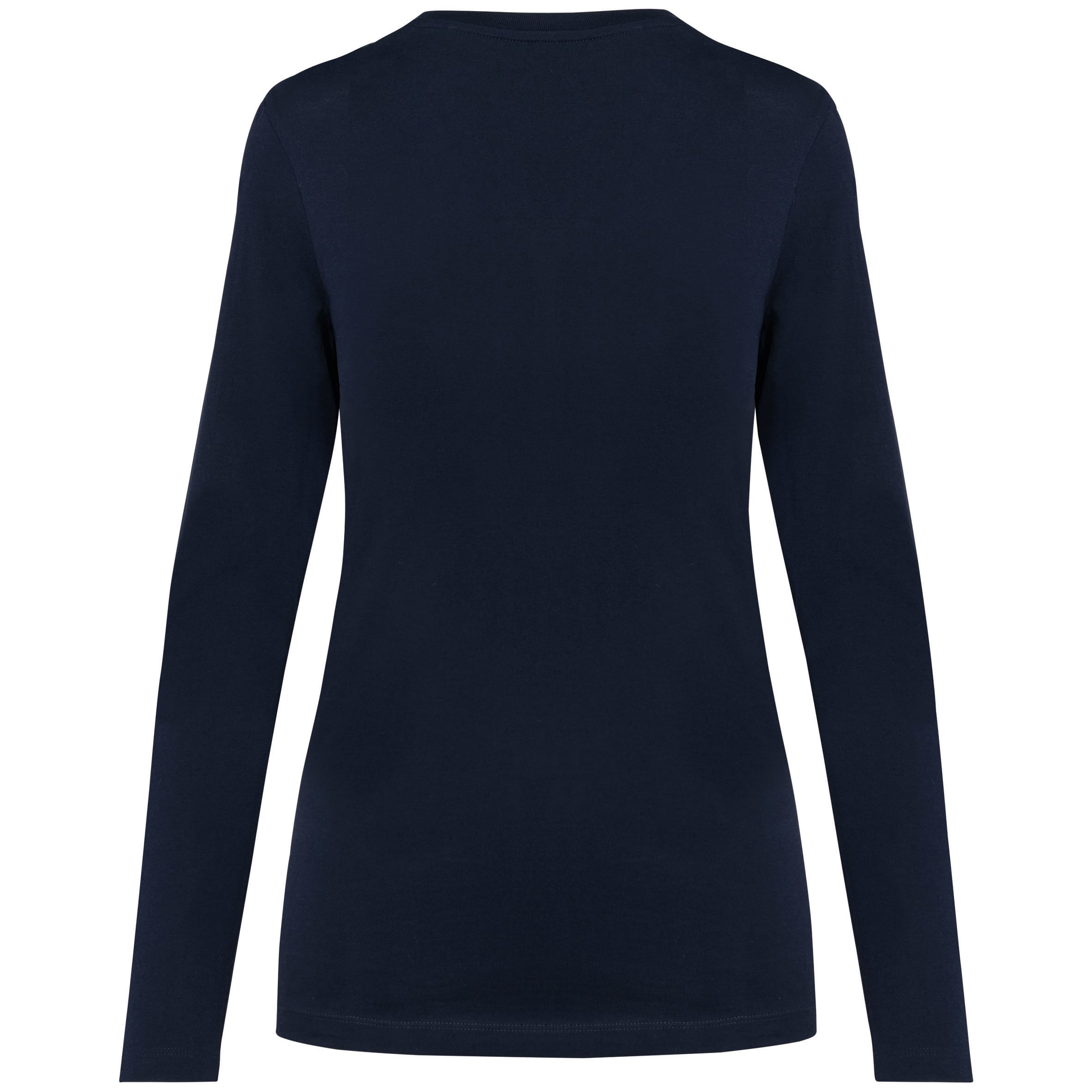 Supima® dames-T-shirt V-hals lange mouwen