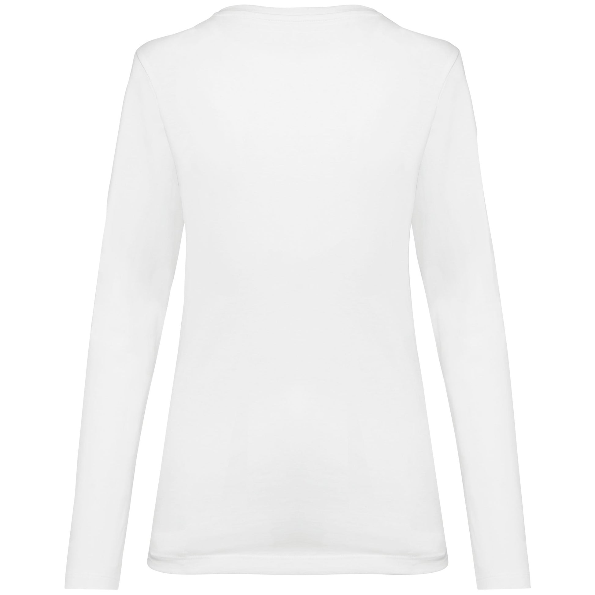 Supima® dames-T-shirt V-hals lange mouwen
