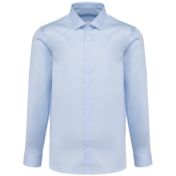 Herenoverhemd van twill met lange mouwen