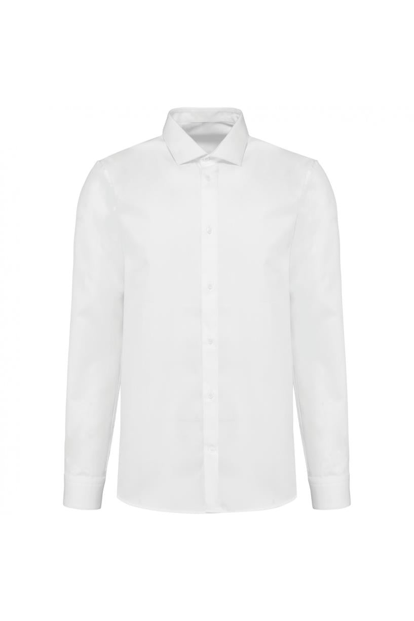 Herenoverhemd van twill met lange mouwen