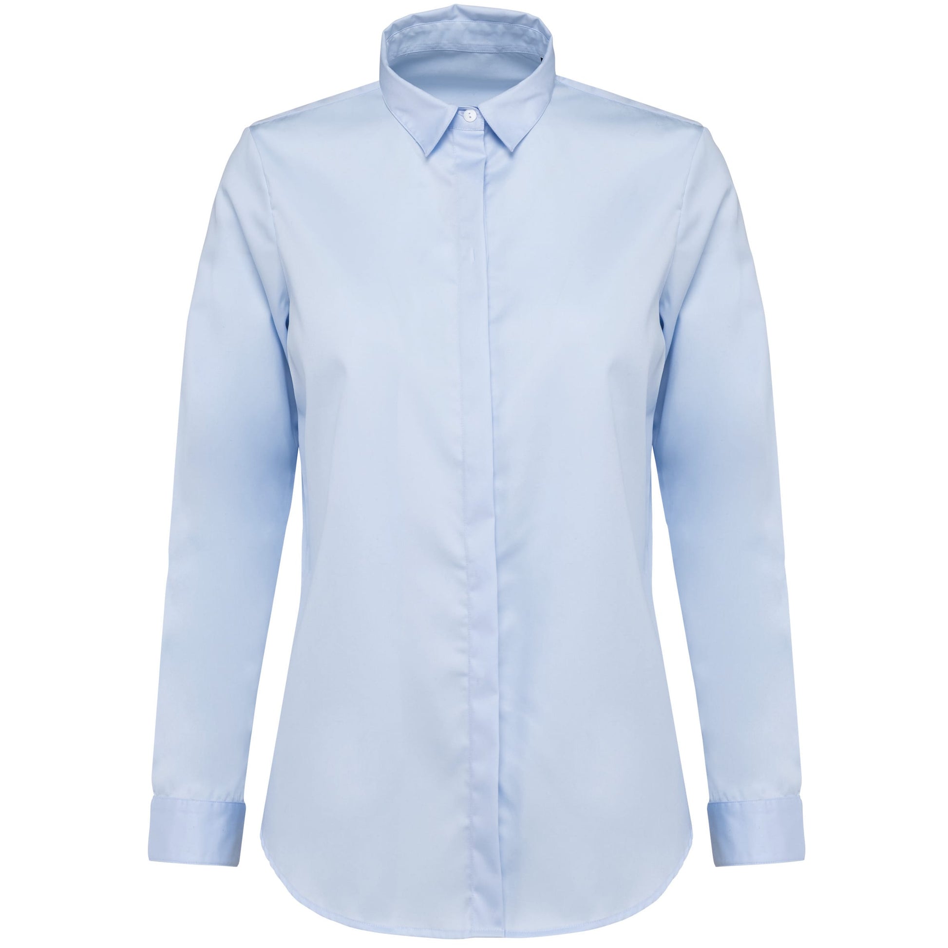 Damesoverhemd van twill met lange mouwen