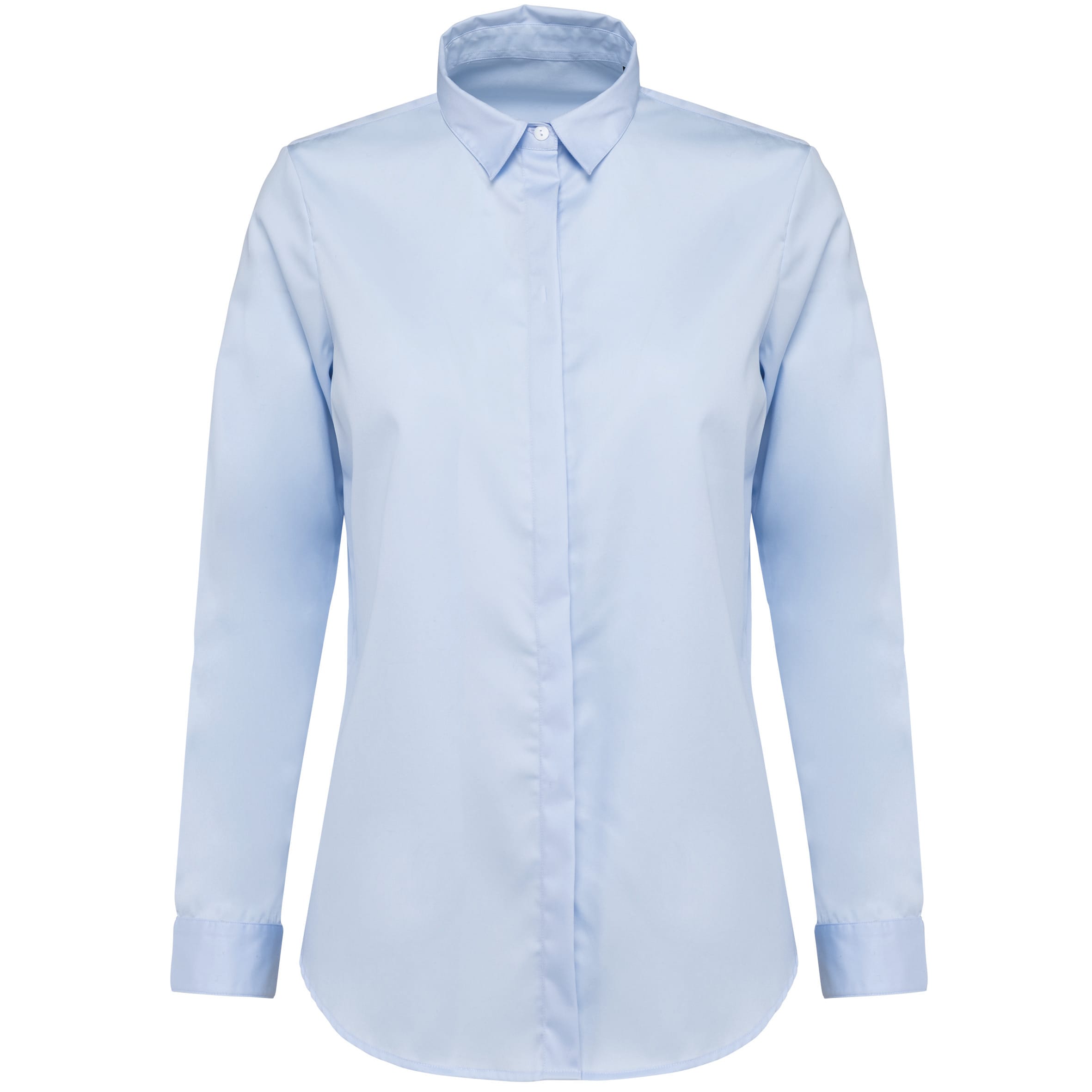 Damesoverhemd van twill met lange mouwen