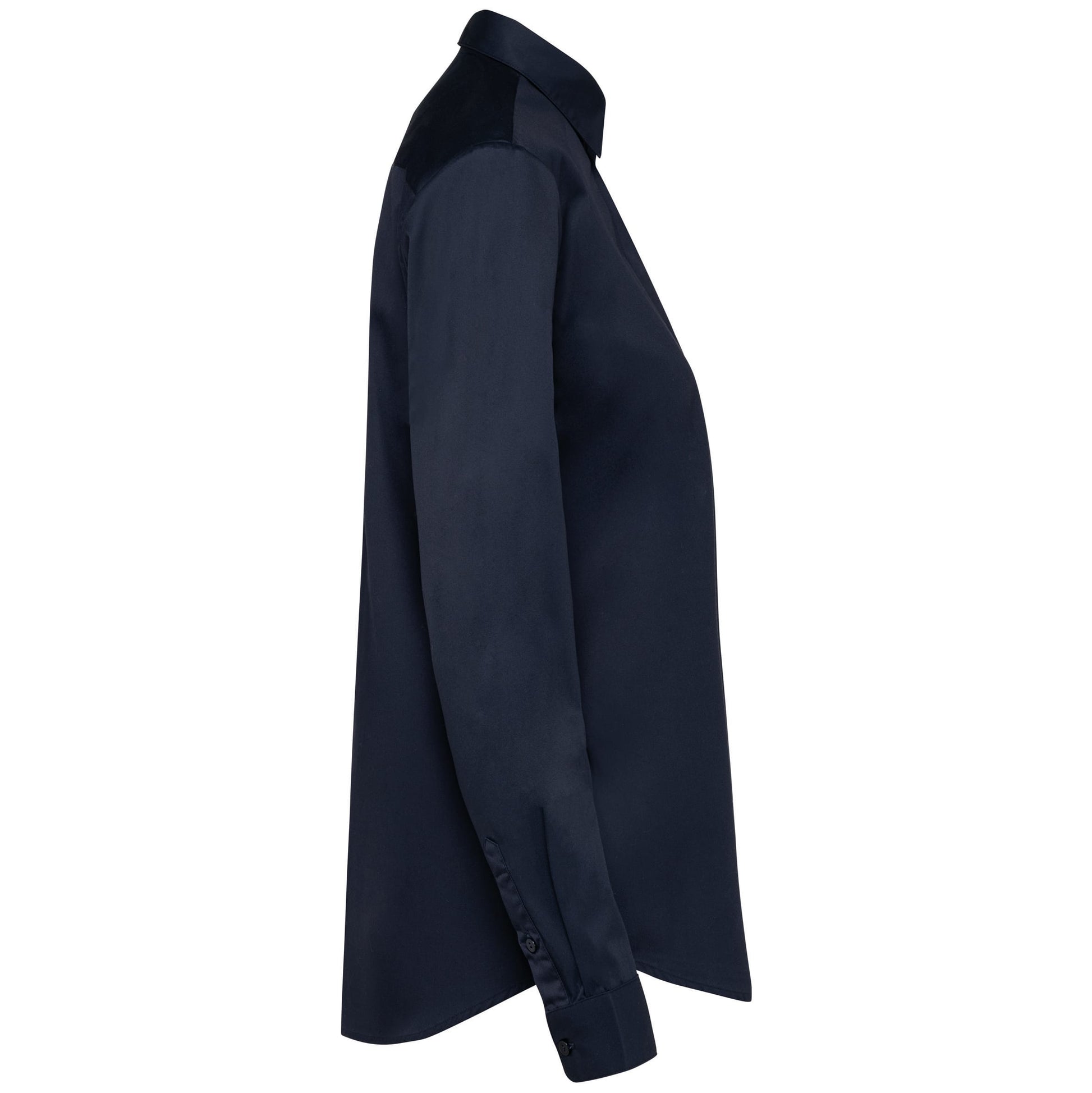 Damesoverhemd van twill met lange mouwen