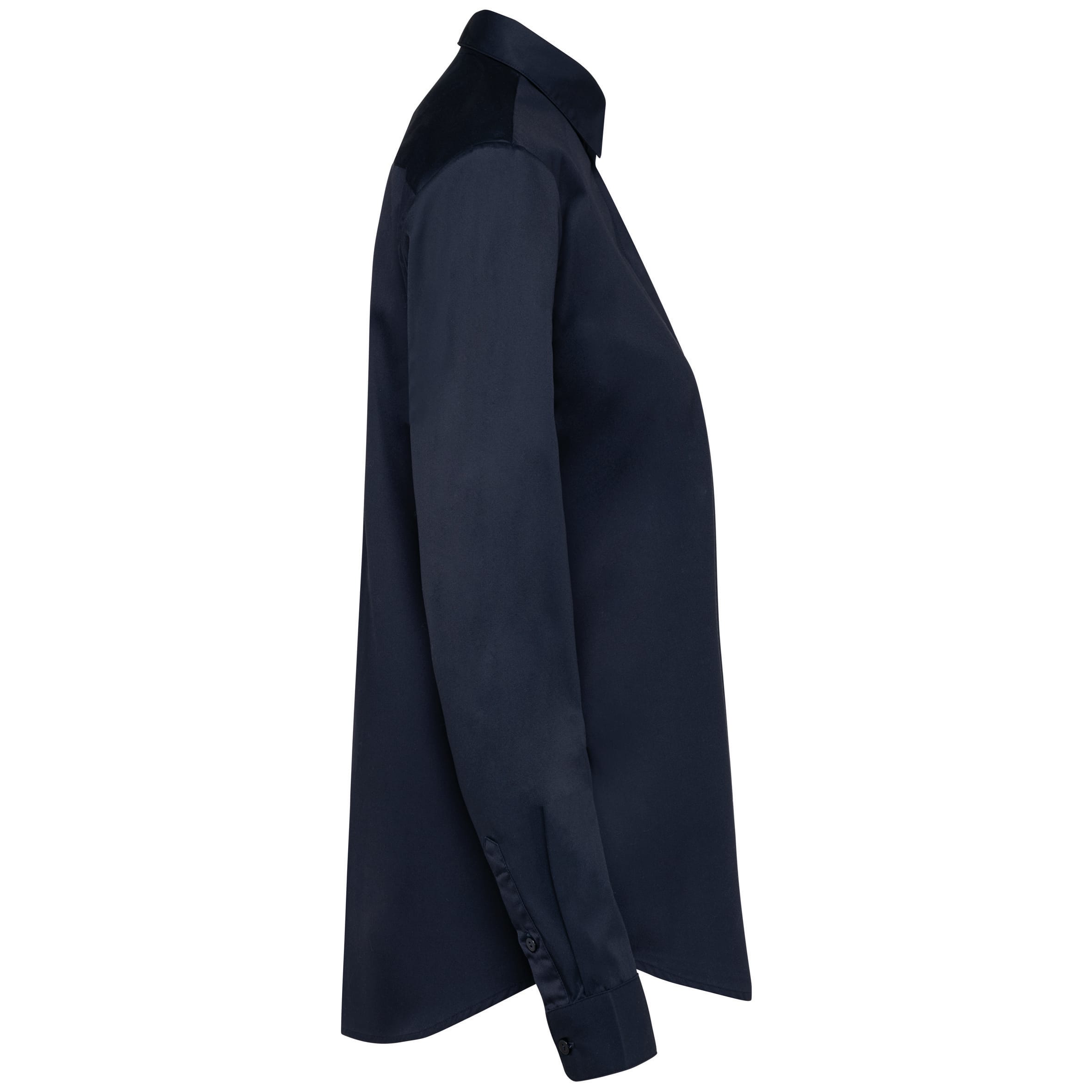 Damesoverhemd van twill met lange mouwen