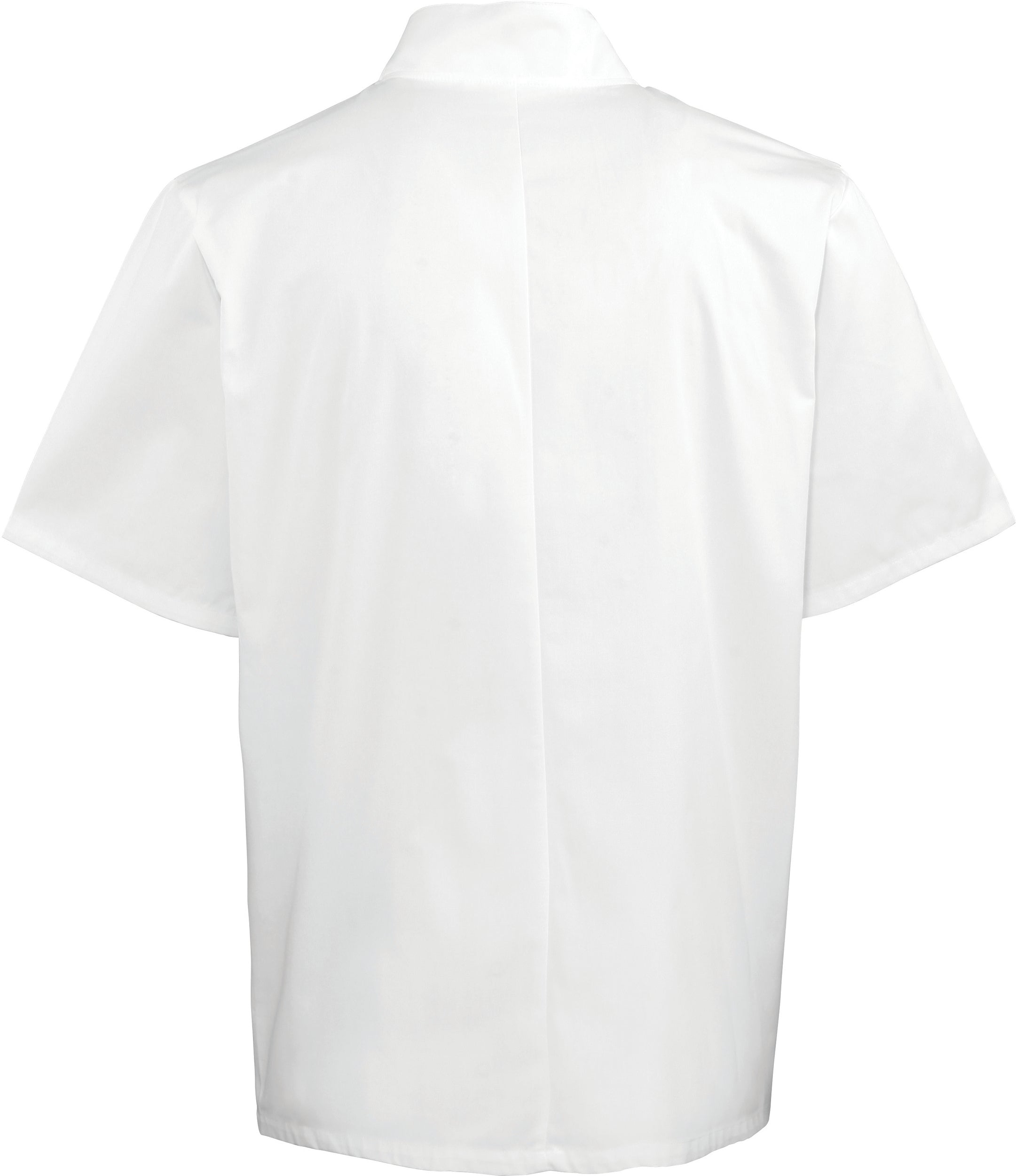 Studded Front Short Sleeve Chef's Jacket