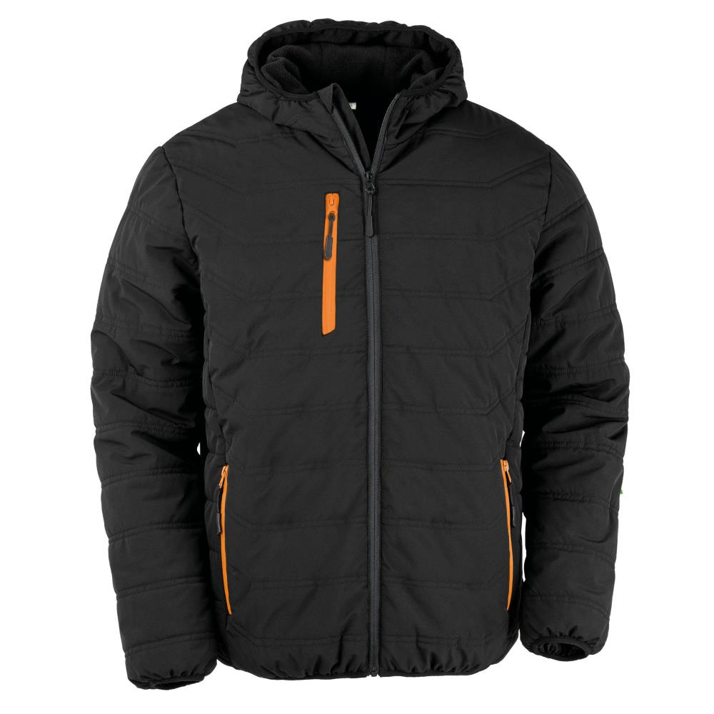 Gewatteerd gerecycleerd jasje black compass