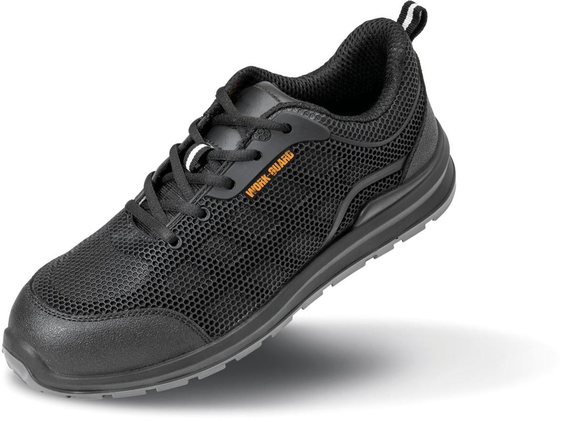 All black safety trainer