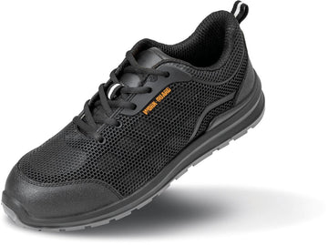 All black safety trainer