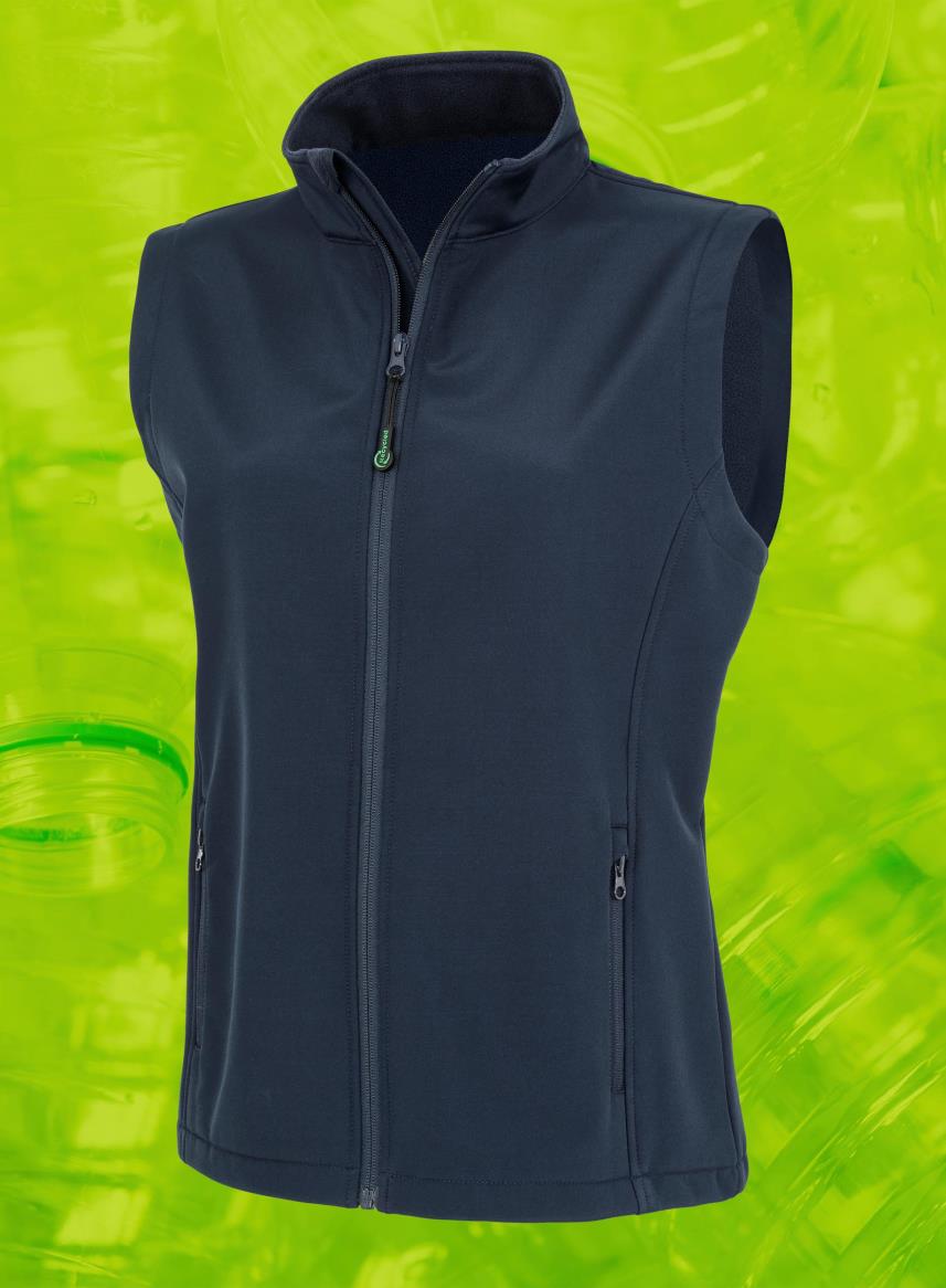 Gerecycleerde dames softshell-bodywarmer