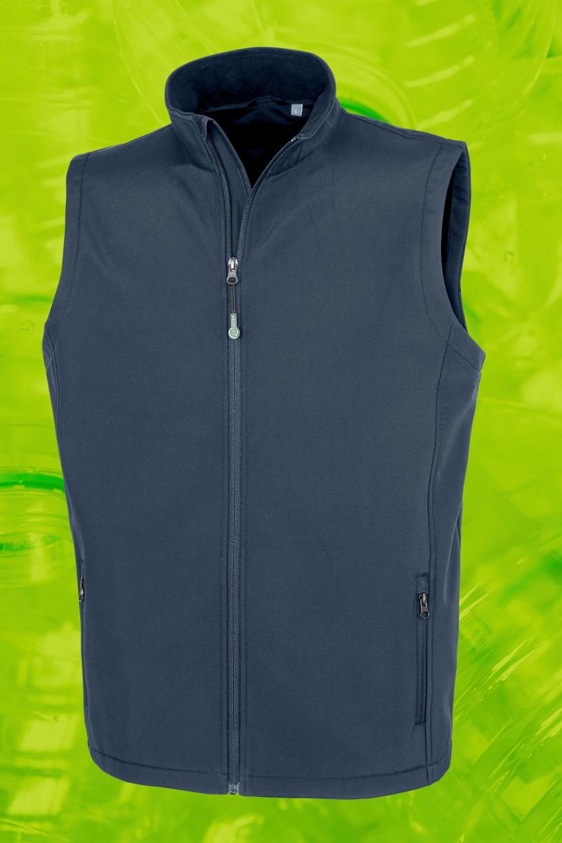 Gerecycleerde heren softshell-bodywarmer
