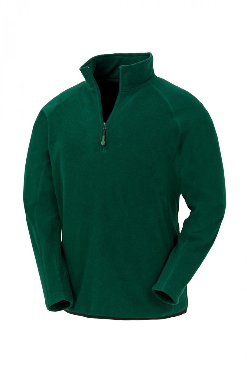 Gerecyclede microfleece met ritskraag