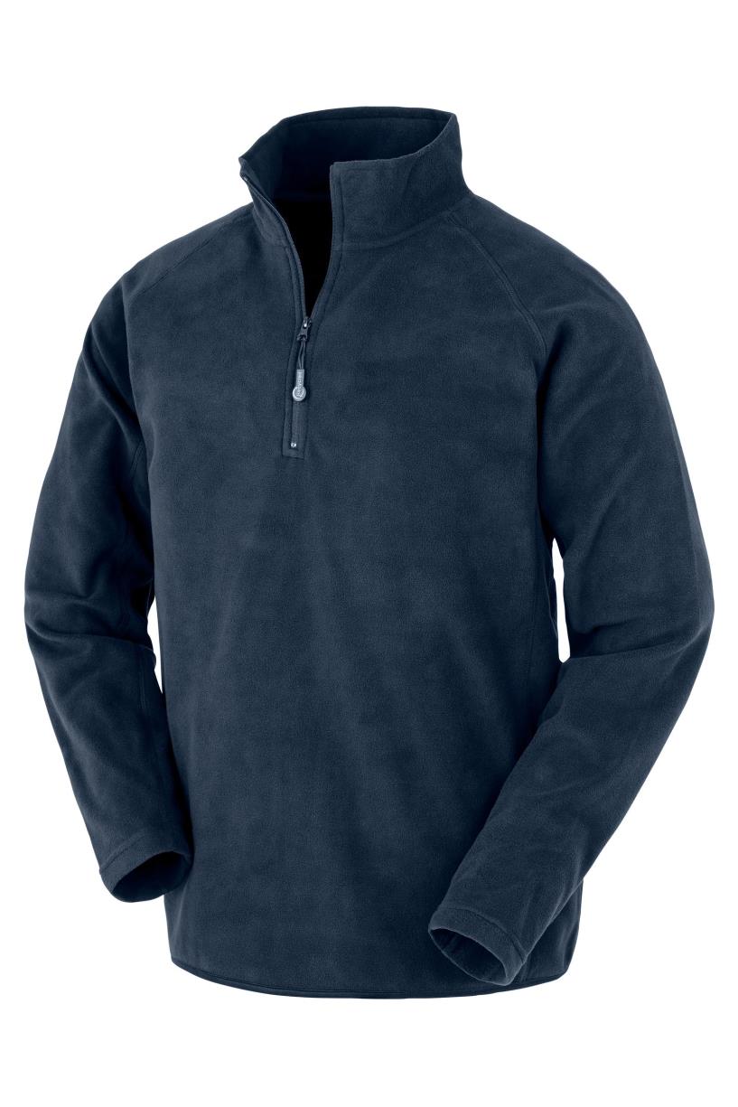 Gerecyclede microfleece met ritskraag