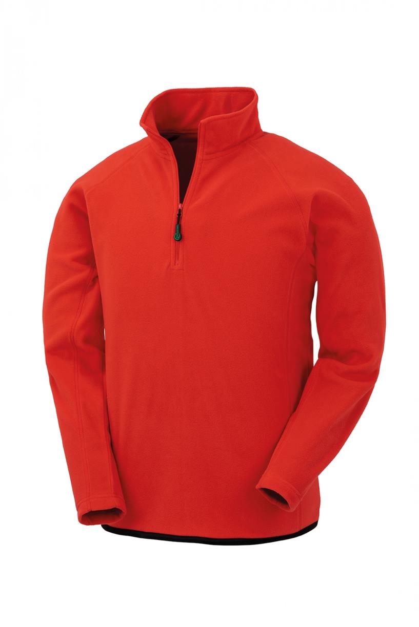 Gerecyclede microfleece met ritskraag
