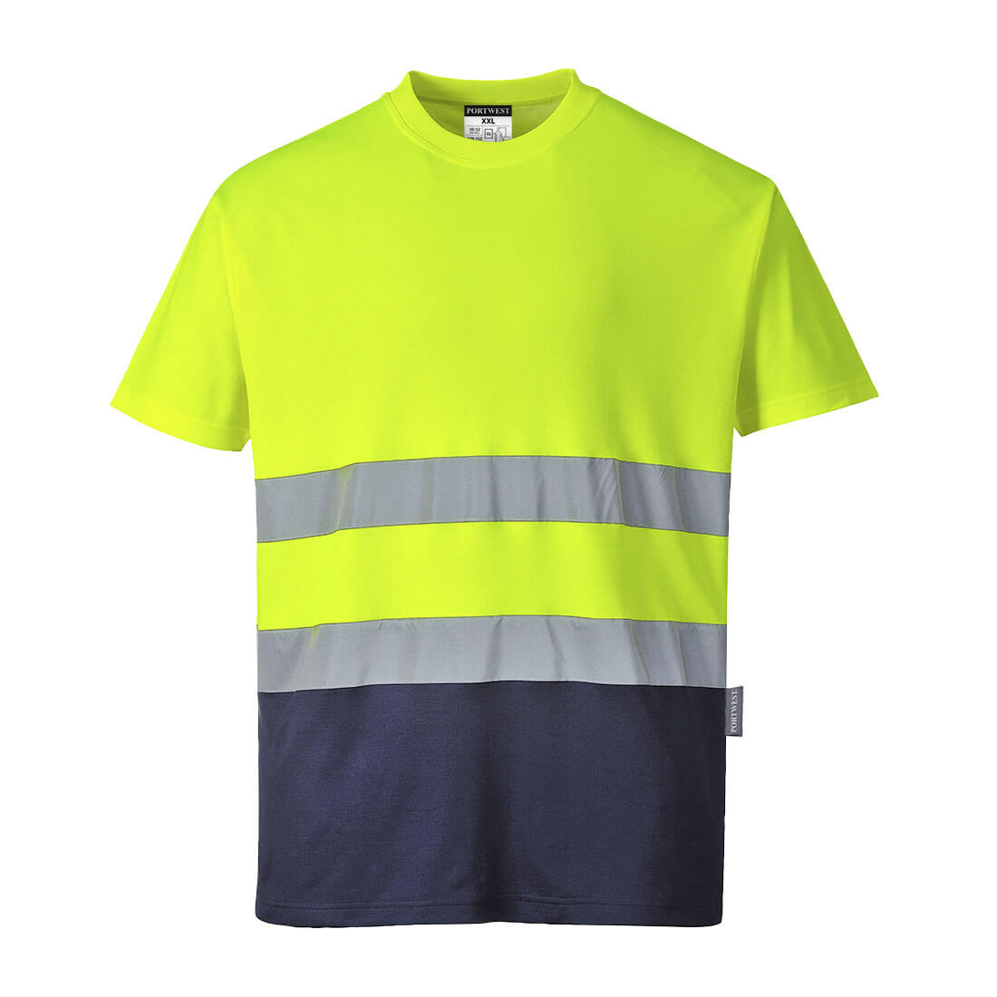 Tweekleuren Katoenen Comfort T-shirt