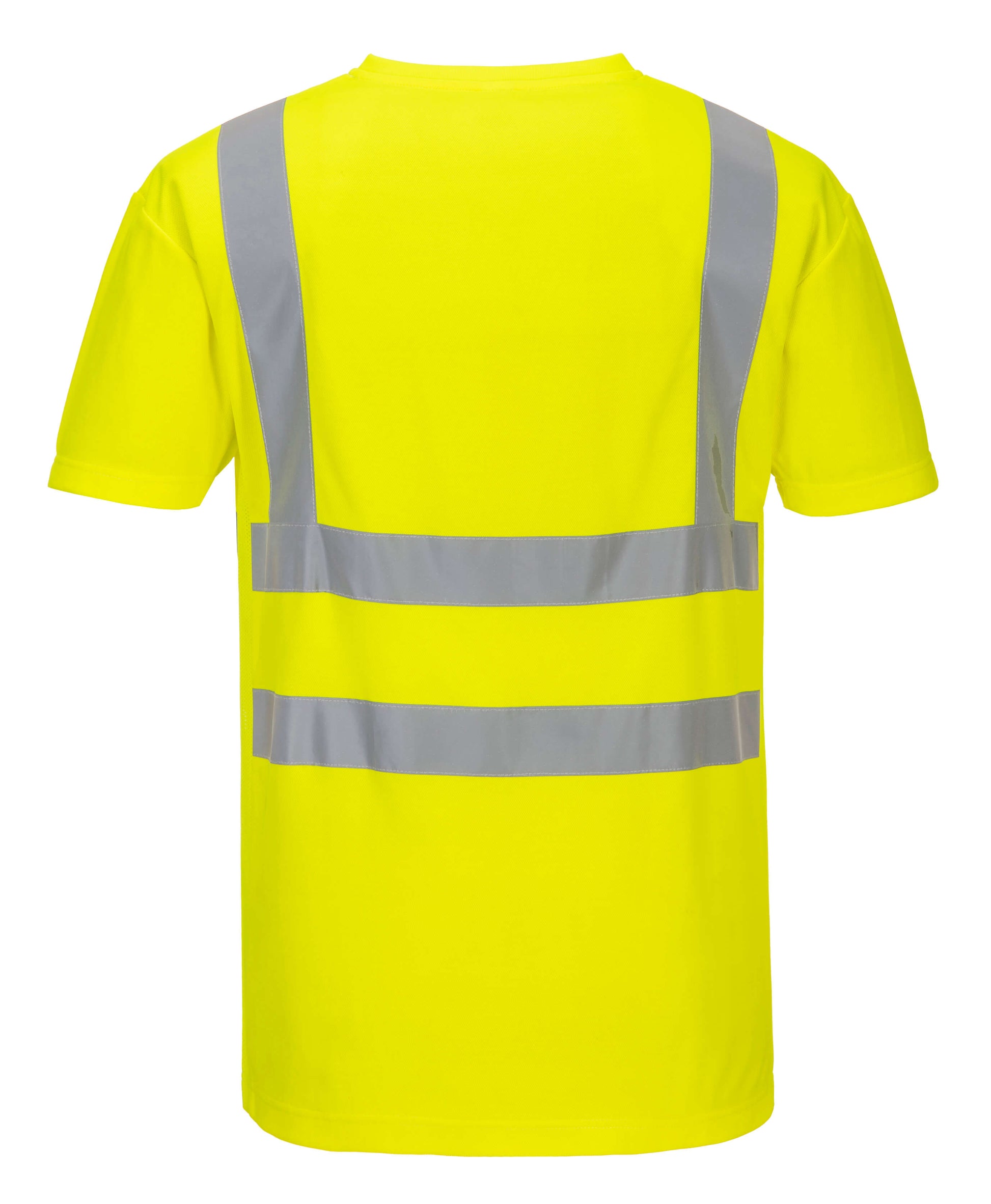 T-shirt met mesh en V-hals