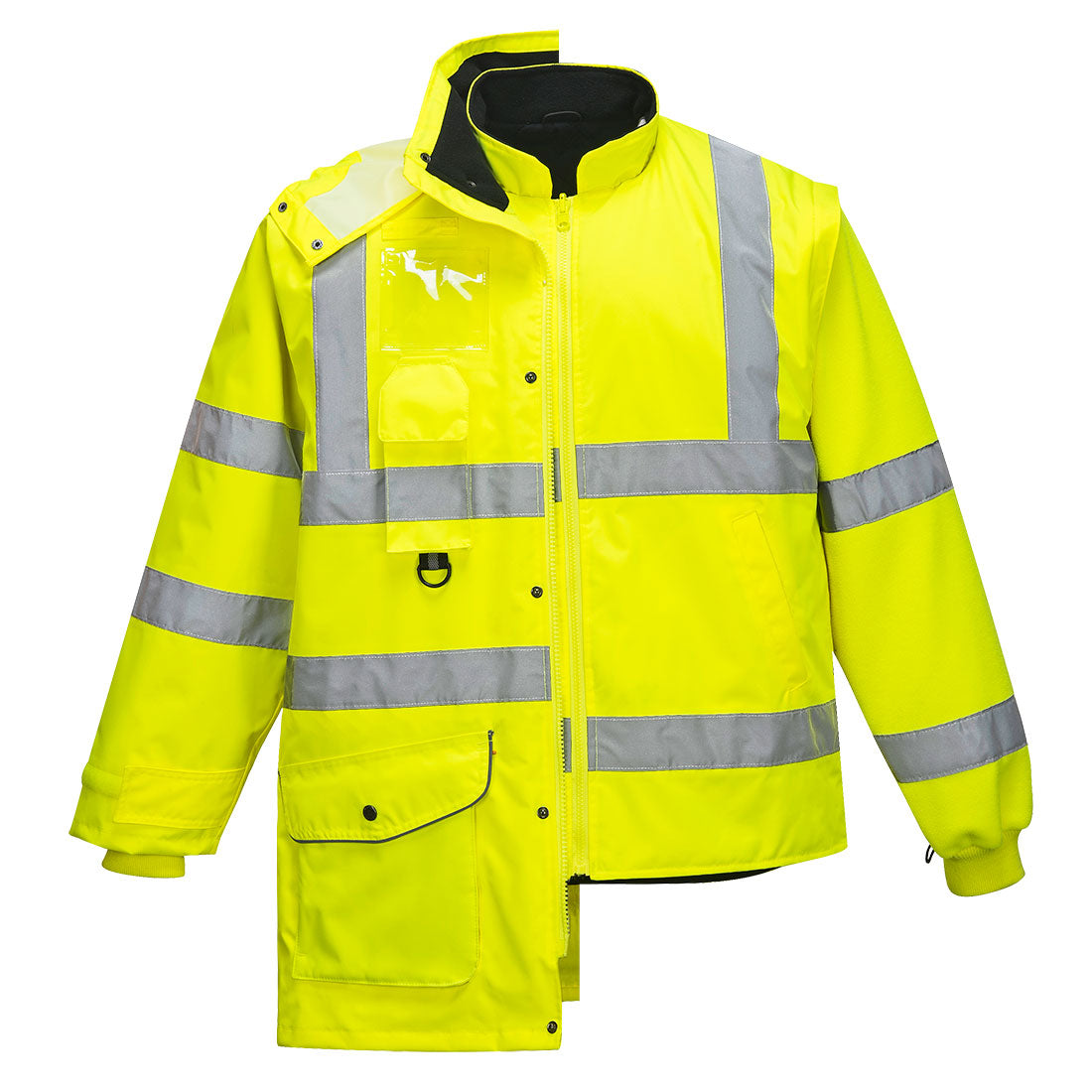 Ademend Hi-Vis 7-in-1 Verkeersjack