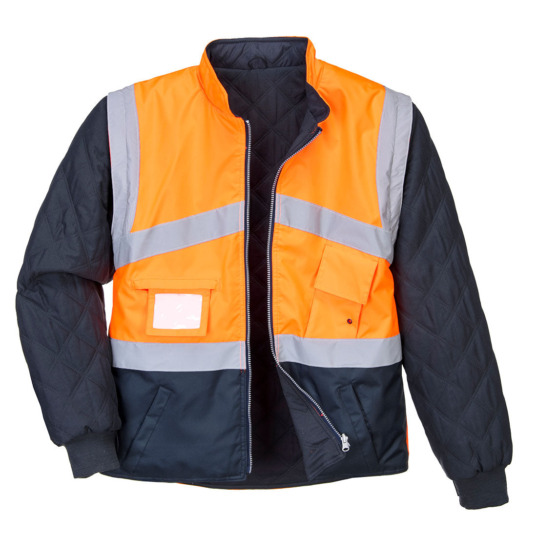 Hi-Vis ademend 2-in-1 contrast omkeerbaar jack