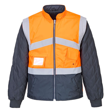 Hi-Vis ademend 2-in-1 contrast omkeerbaar jack