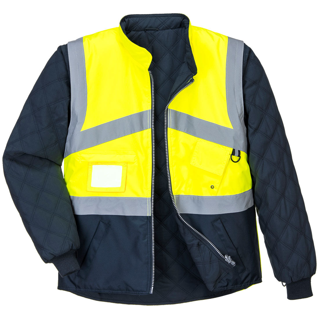 Hi-Vis ademend 2-in-1 contrast omkeerbaar jack