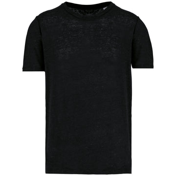 Linnen heren-t-shirt ronde hals kraag