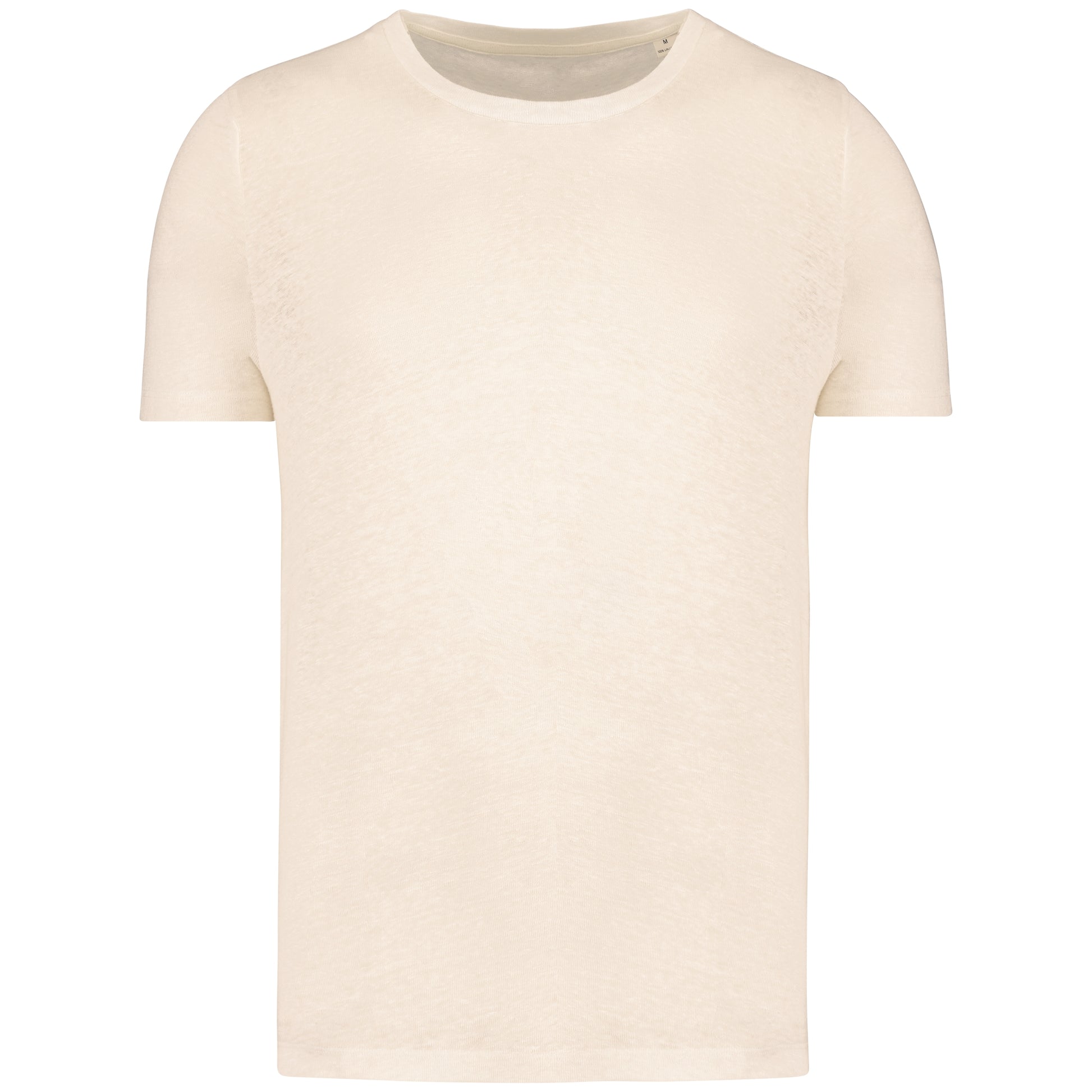 Linnen heren-t-shirt ronde hals kraag