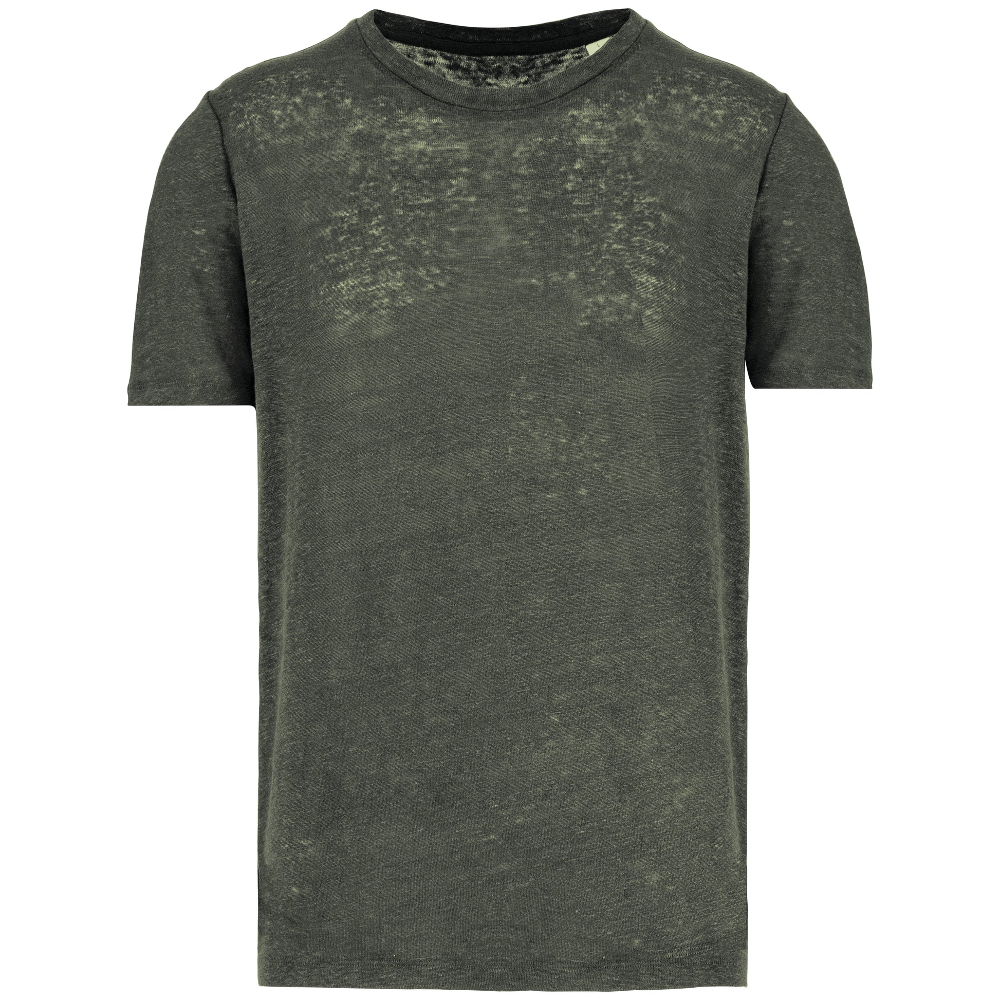 Linnen heren-t-shirt ronde hals kraag