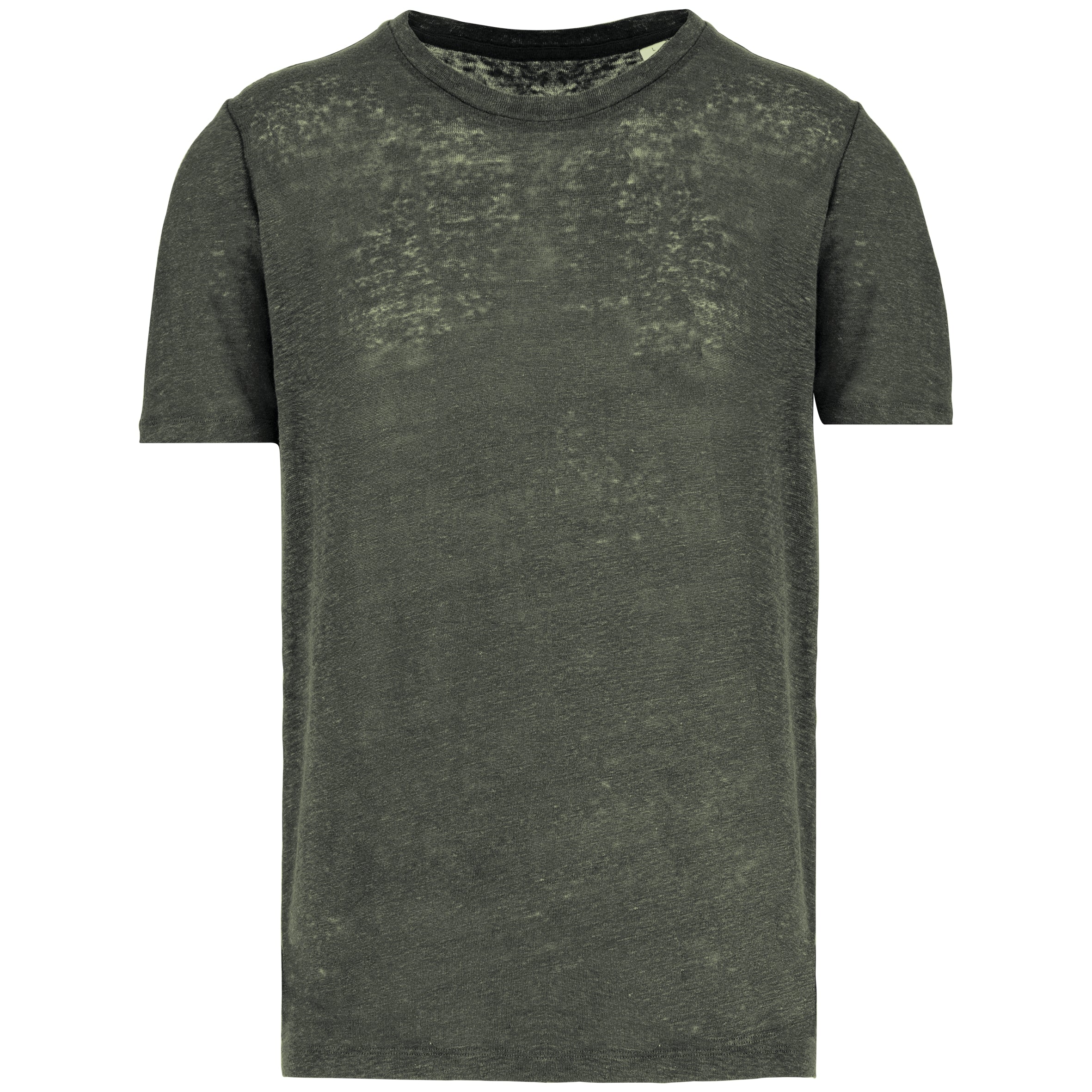Linnen heren-t-shirt ronde hals kraag